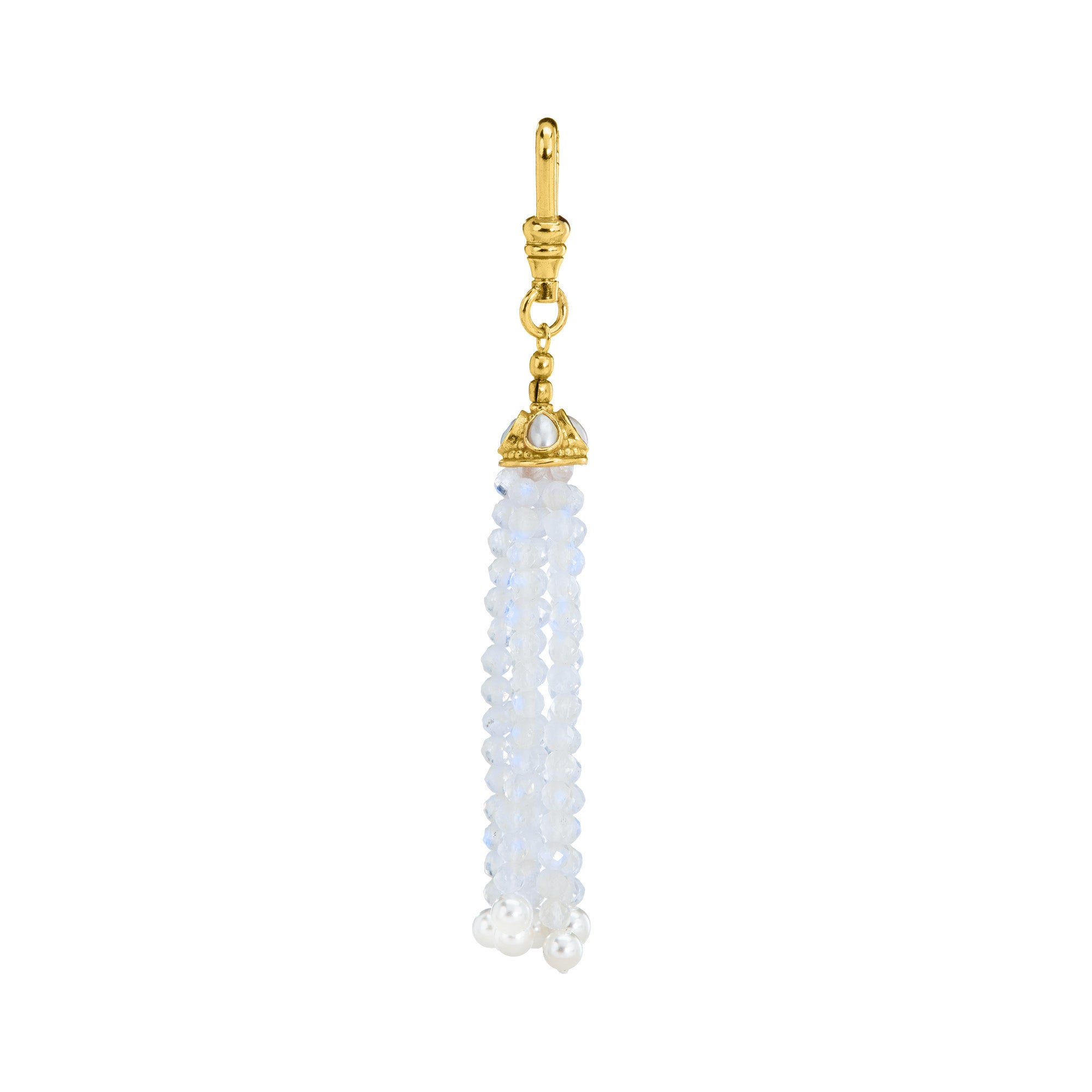 The Odessa: Rainbow Moonstone Tassel Charm