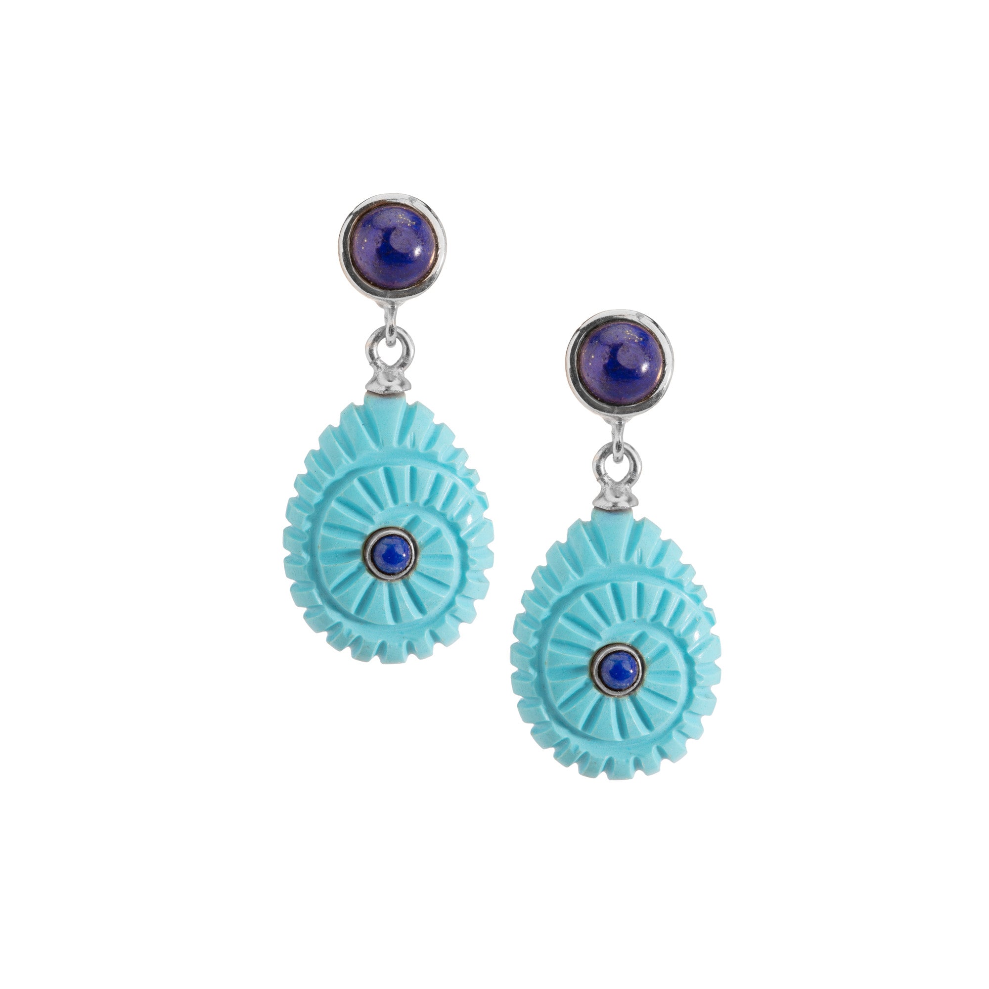 Carved Ammonite Shell Earrings: The Malia