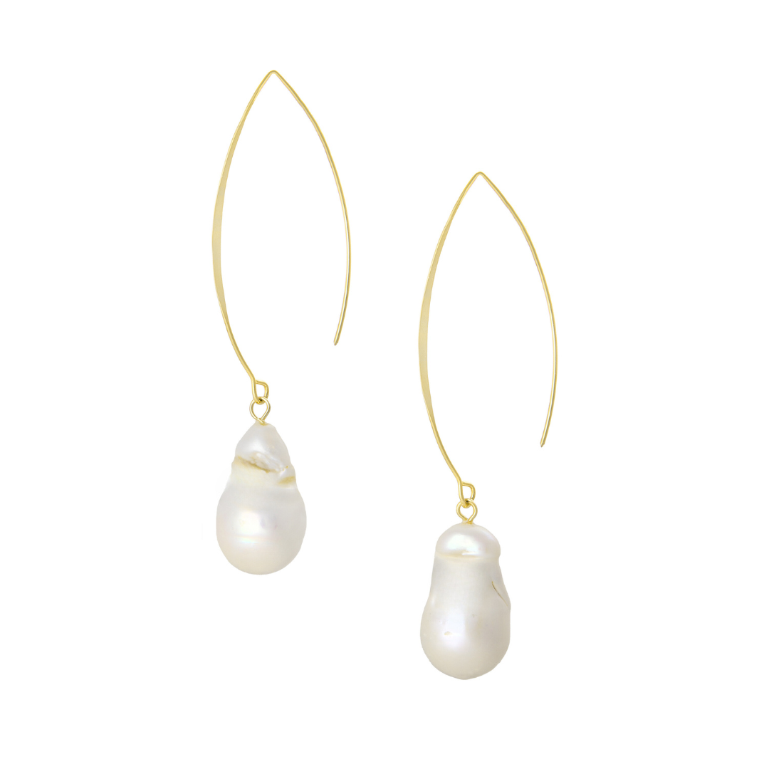 5 For 60% Off - Baroque Pearl Drop Earrings: The Abigail