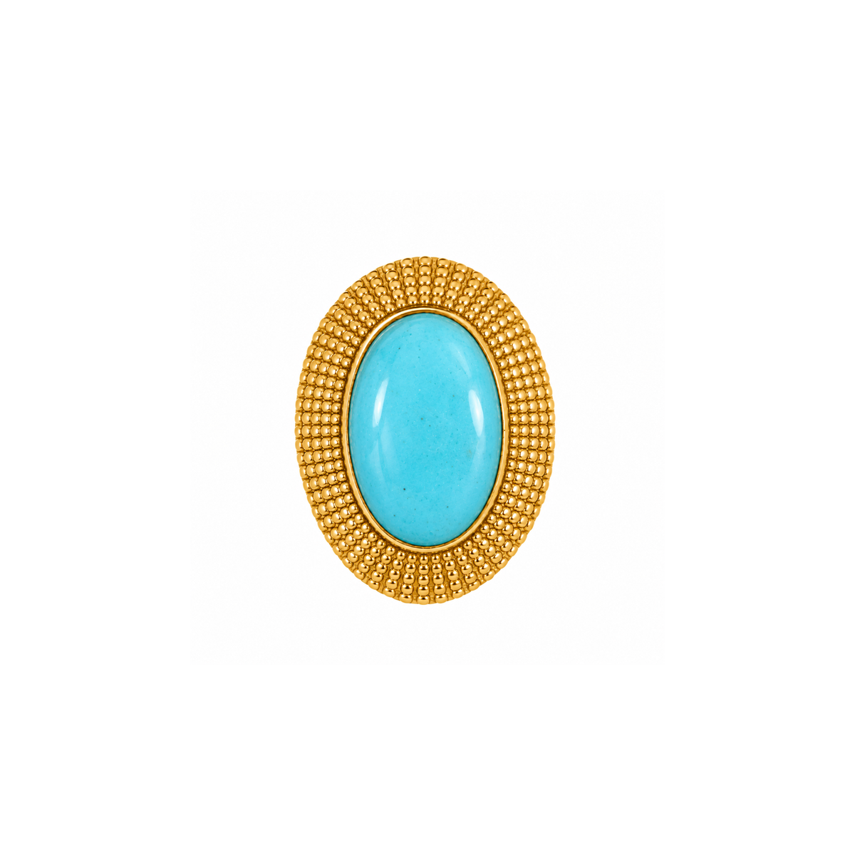 Small Oval Turquoise Ring: The Cleopatra