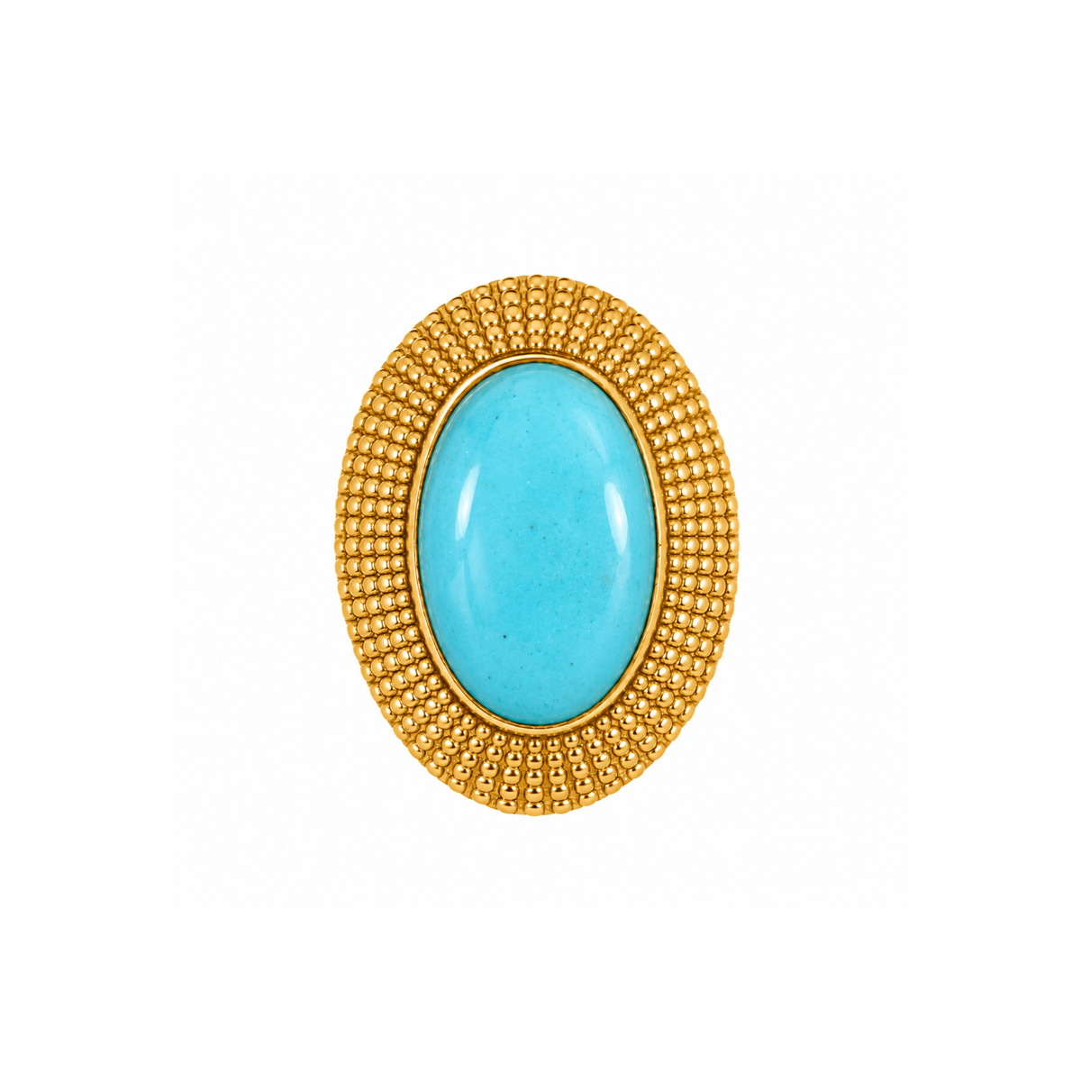 Large Oval Turquoise Ring: The Cleopatra