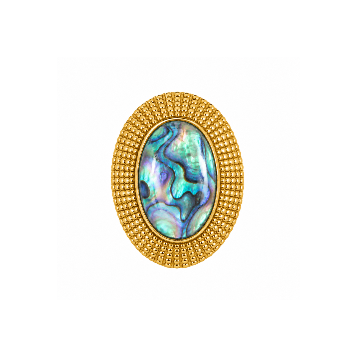 Large Oval Perlemoen/Abalone Ring: The Cleopatra