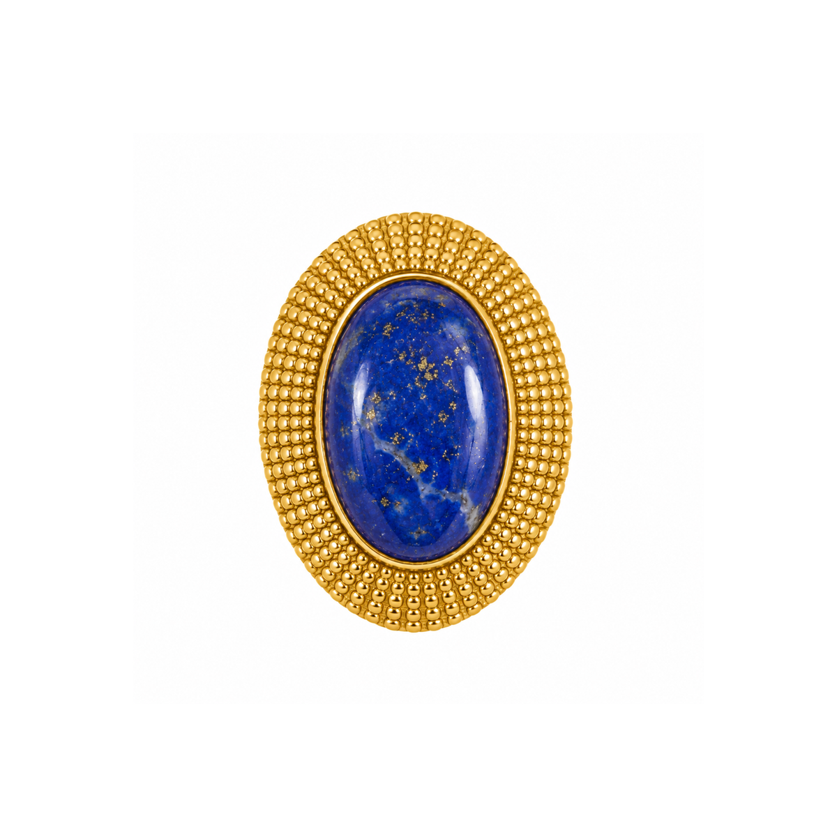 Large Oval Lapis Lazuli Ring: The Cleopatra