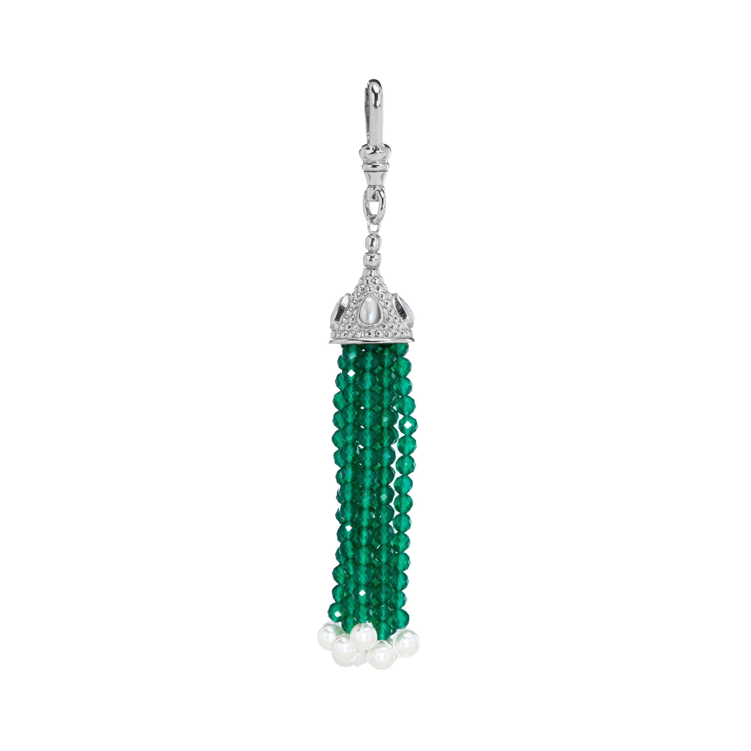 The Odessa: Green Onyx Tassel Charm