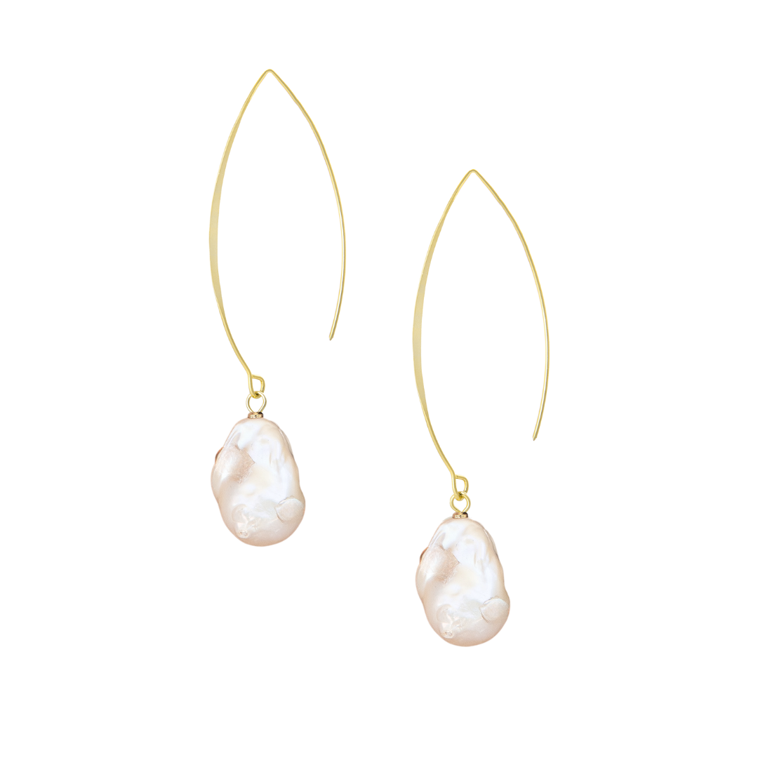 5 For 60% Off - Baroque Pearl Drop Earrings: The Abigail