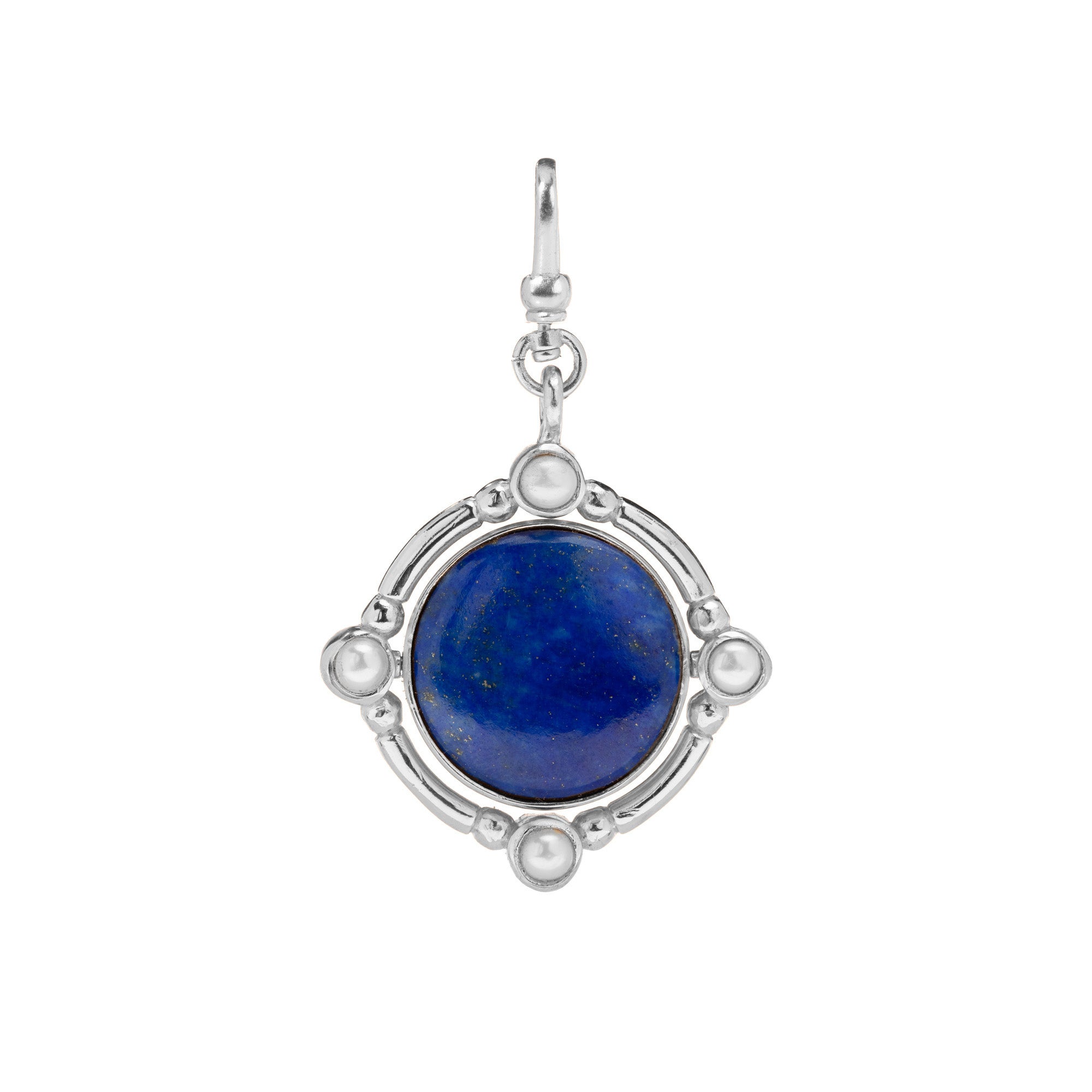 The Odette:  Lapis Lazuli & Phosphosiderite 4-in-1 Reversible/Flippable Charm