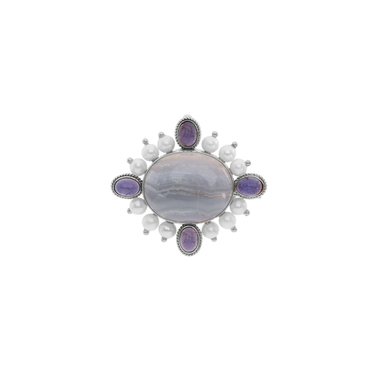 Gemstone and Pearl Brooch + Clip + Charm: The Celeste