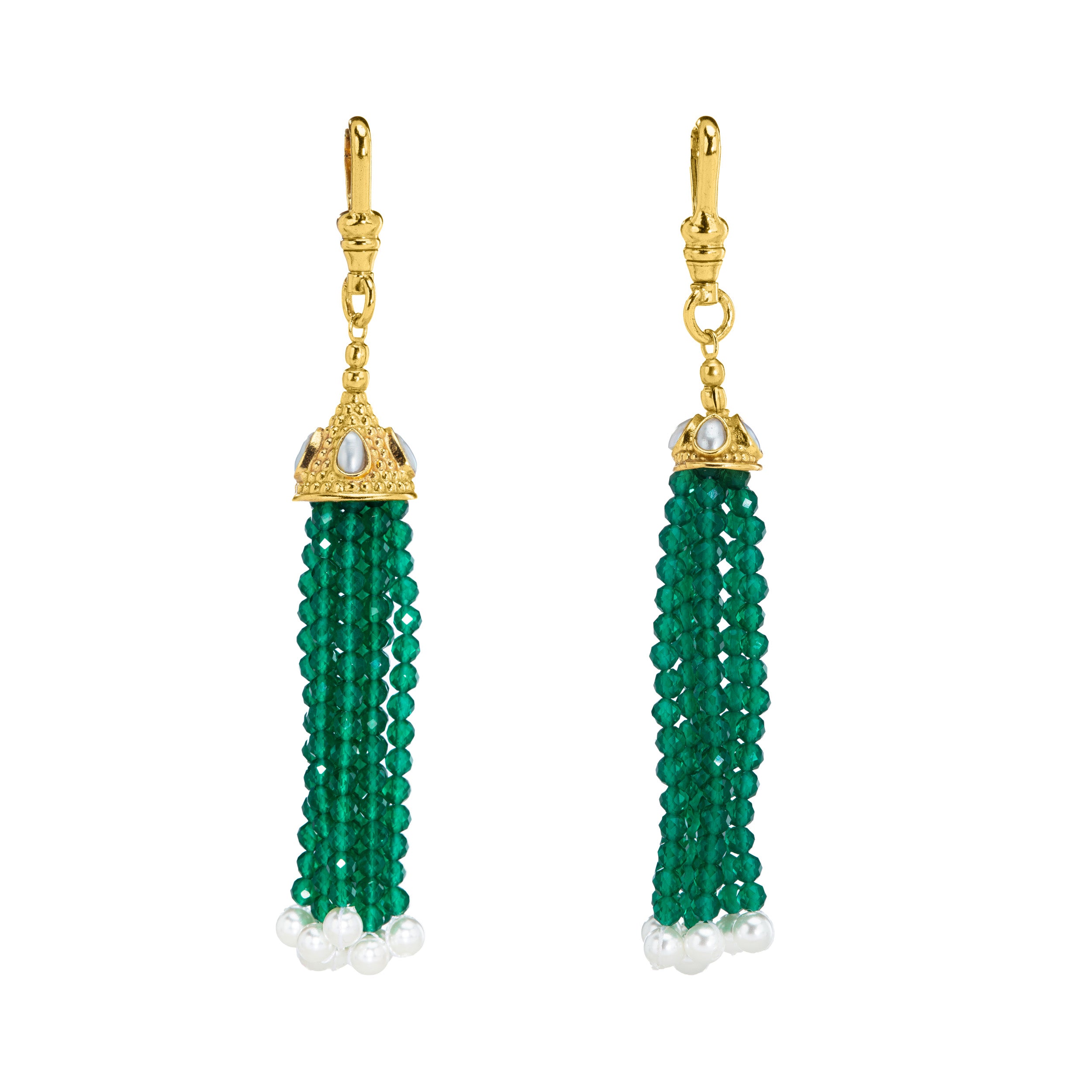 The Odessa: Green Onyx Tassel Charm