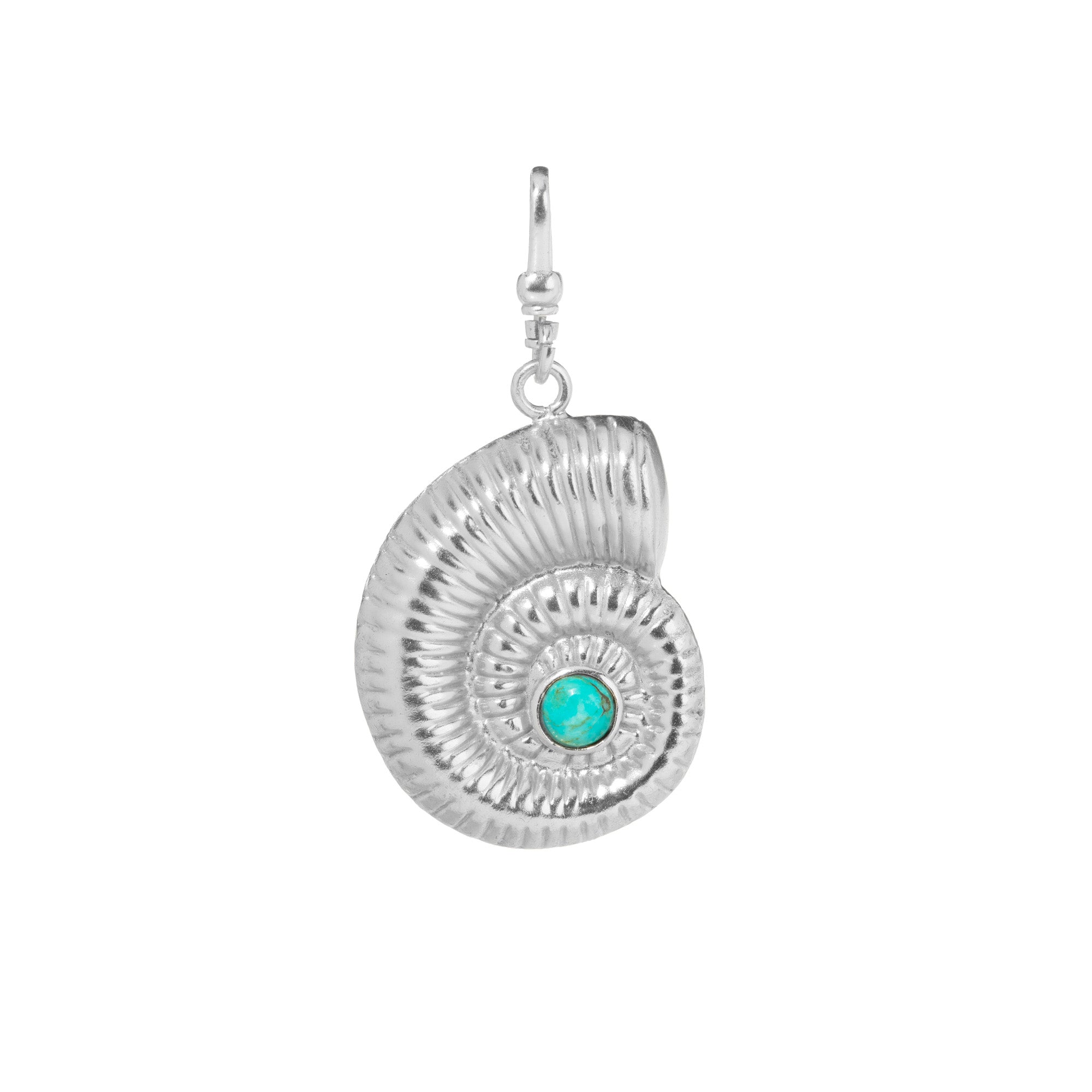 The Aurora: Reversible Ammonite Gold Shell (Turquoise & Pearl)