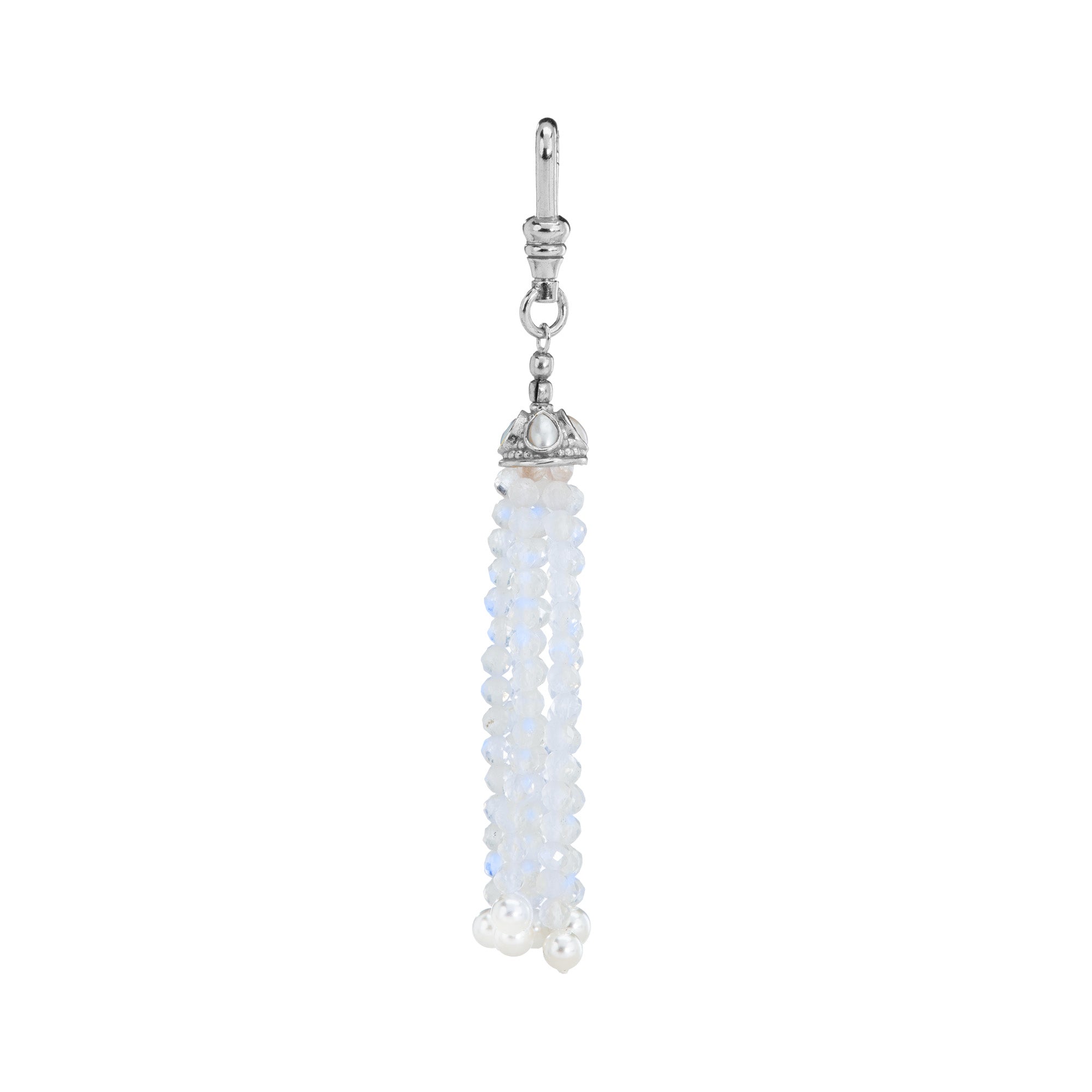 The Odessa: Rainbow Moonstone Tassel Charm