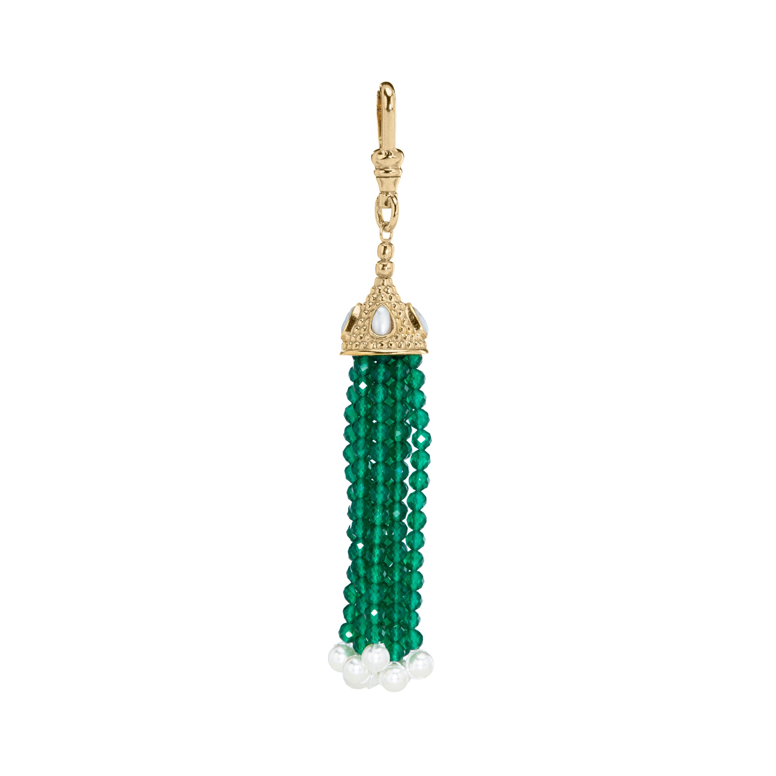 The Odessa: Green Onyx Tassel Charm