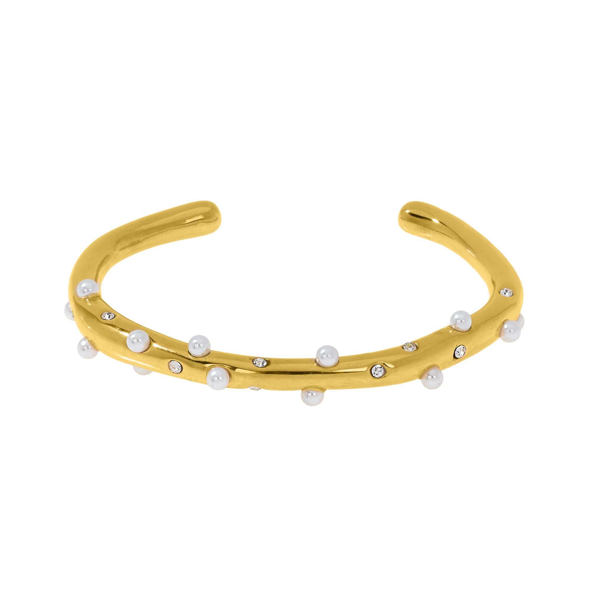 The Marisa: Pearl & White Topaz Cuff