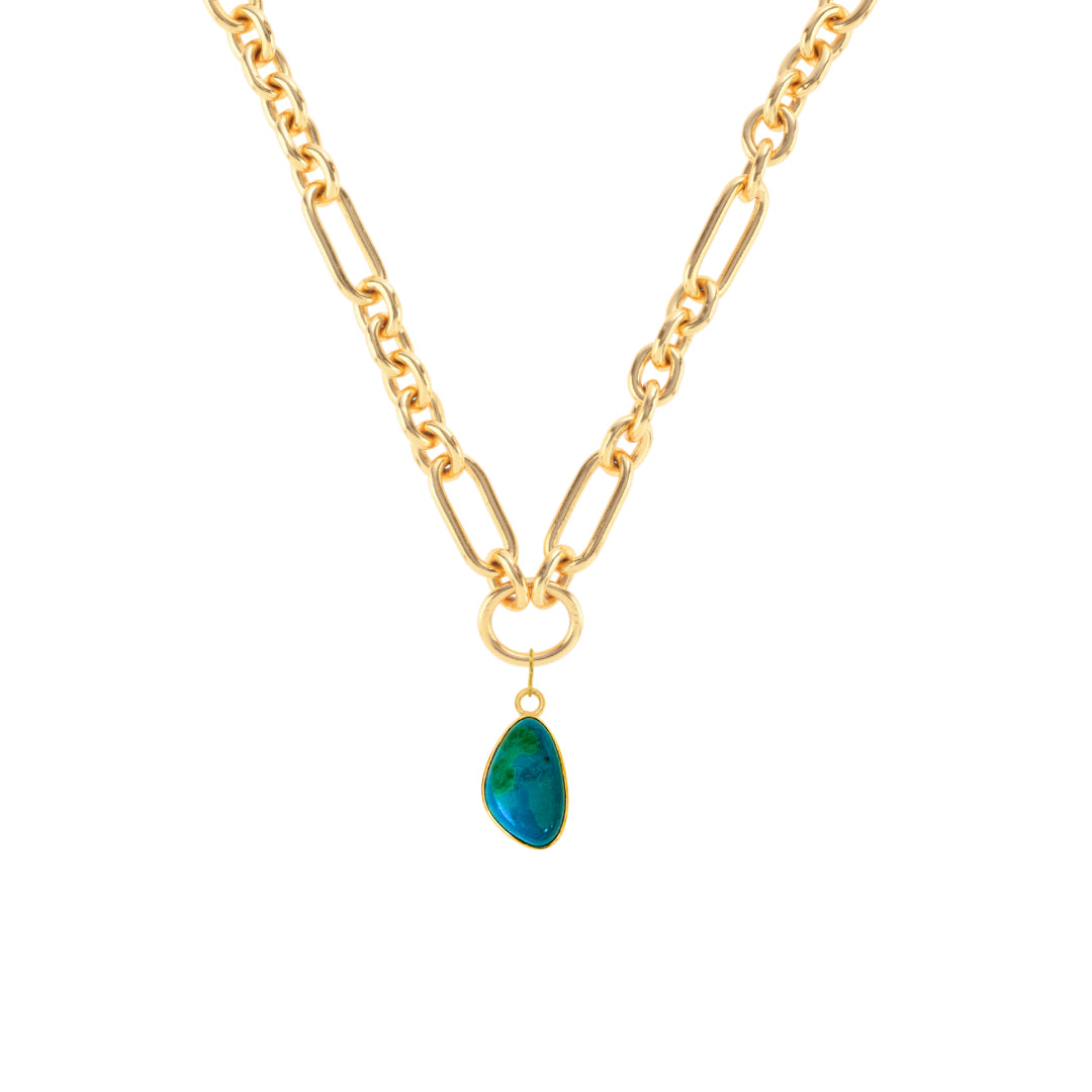 One Of A Kind Charm: Freeform Chrysocolla