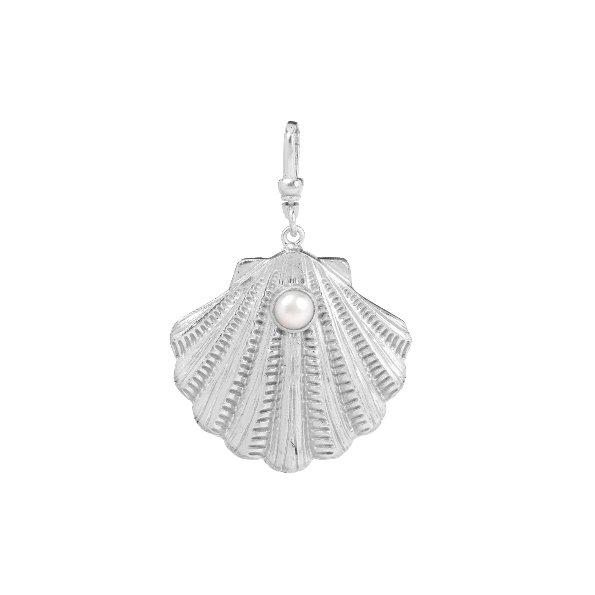 The Ariel: Lapis Lazuli & Pearl Reversible Shell Charm