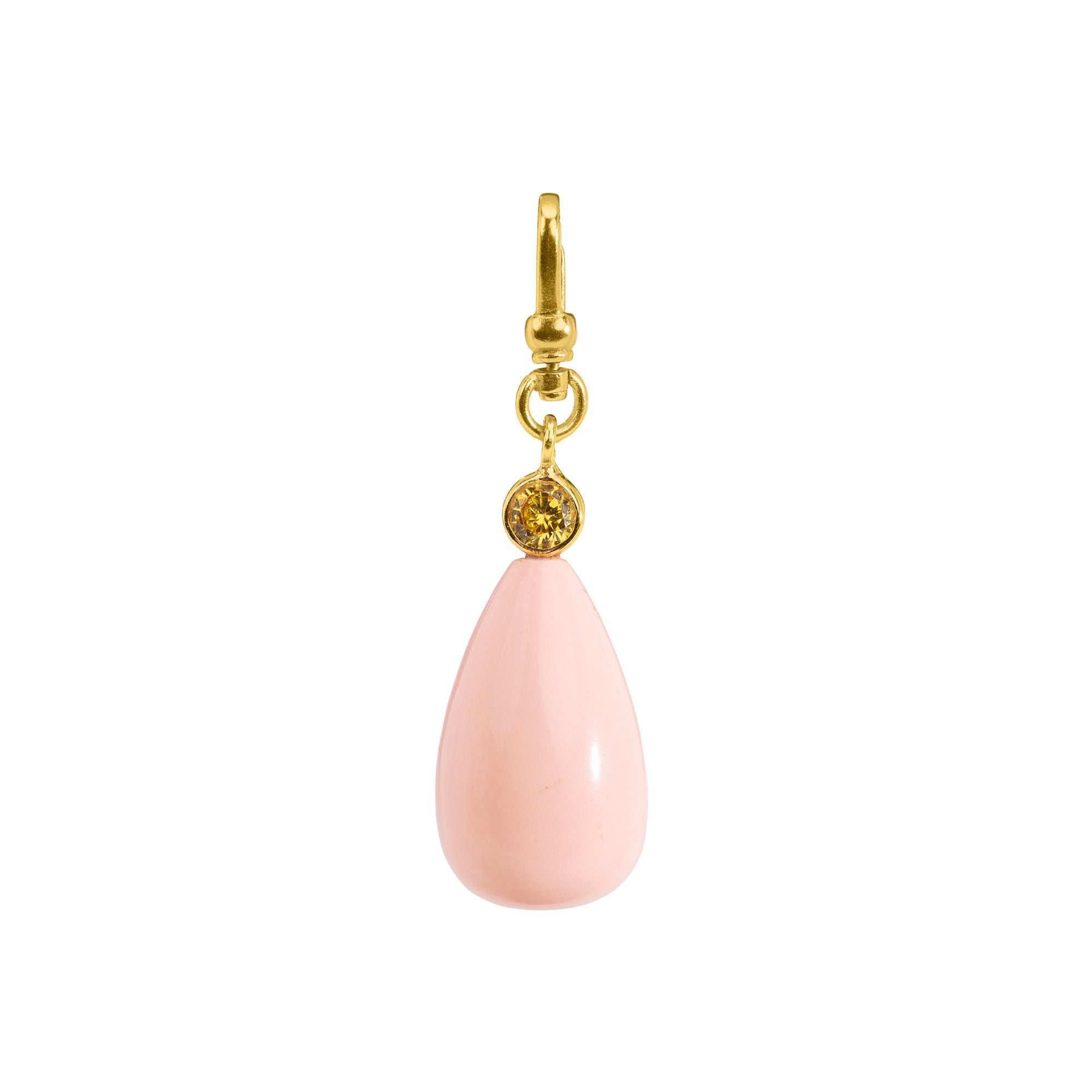 The Melody: Large Yellow & Coral Drop Charm