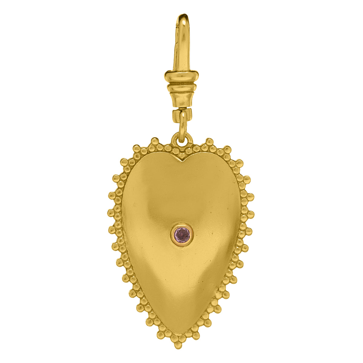 Large Elongated Opal Sunburst Reversible Puffy Heart Charm: The Kylie
