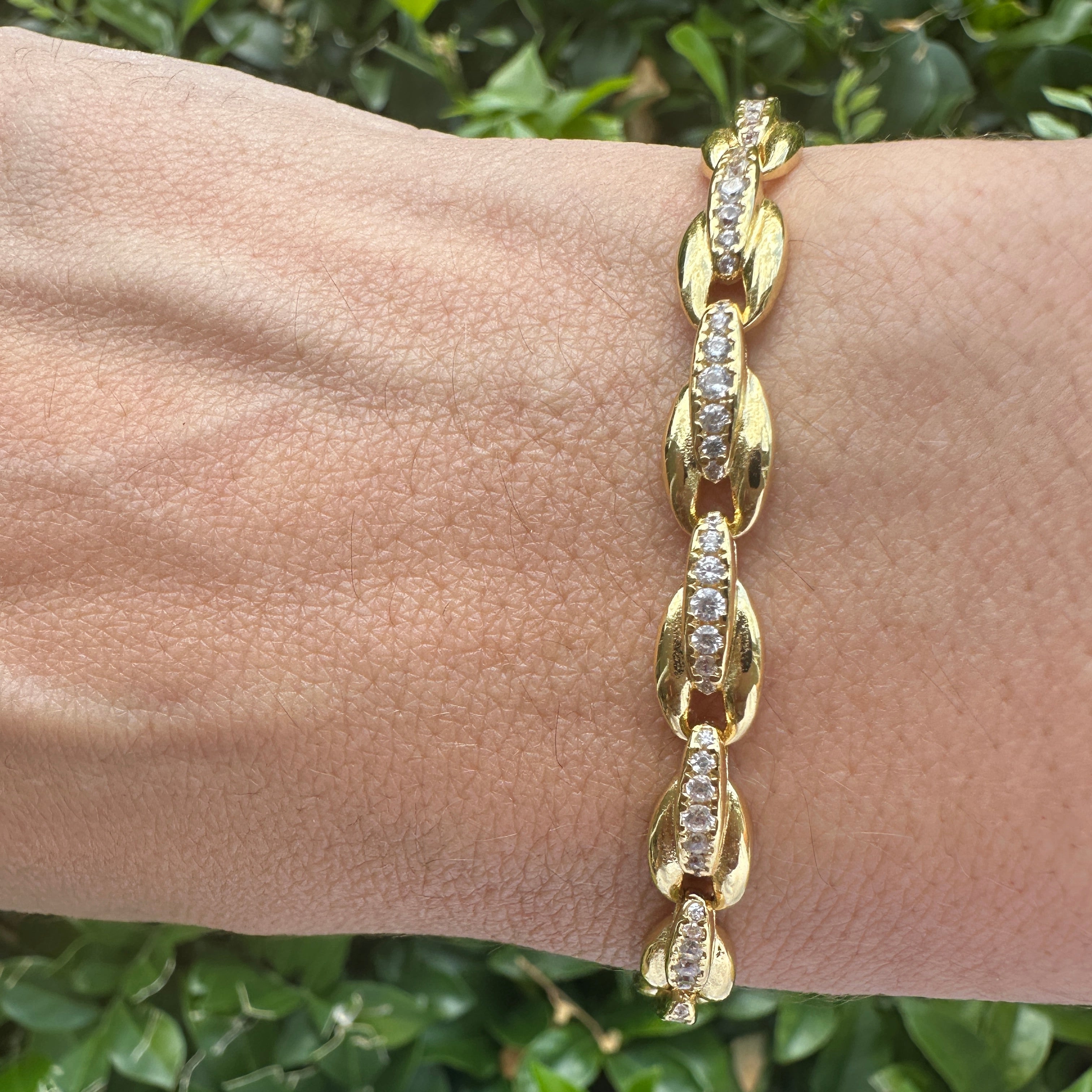 18k Gold Vermeil White Topaz Tennis Bracelet: The Frieda