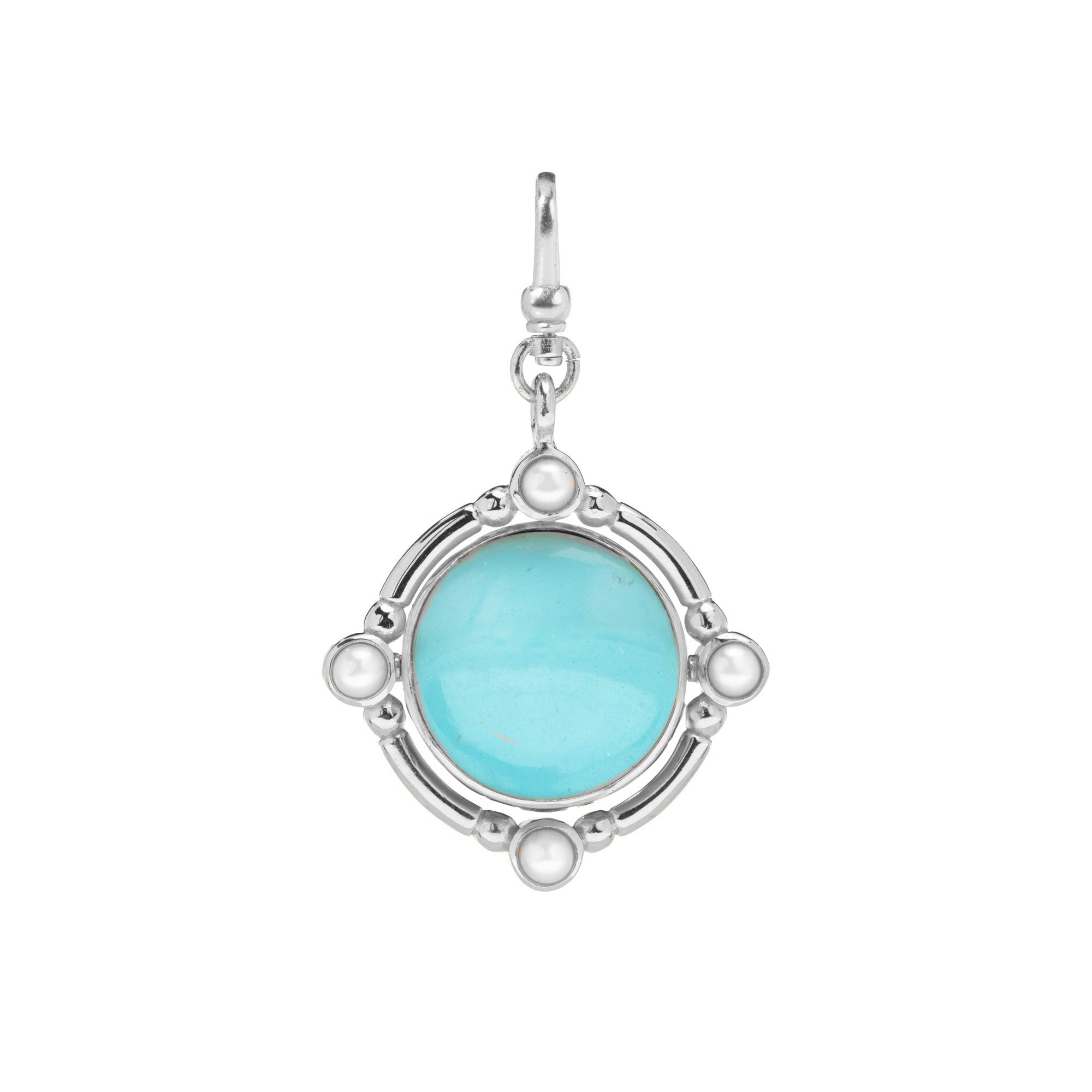 The Odette: Turquoise & Compressed Stone  4-in-1 Reversible/Flippable Charm