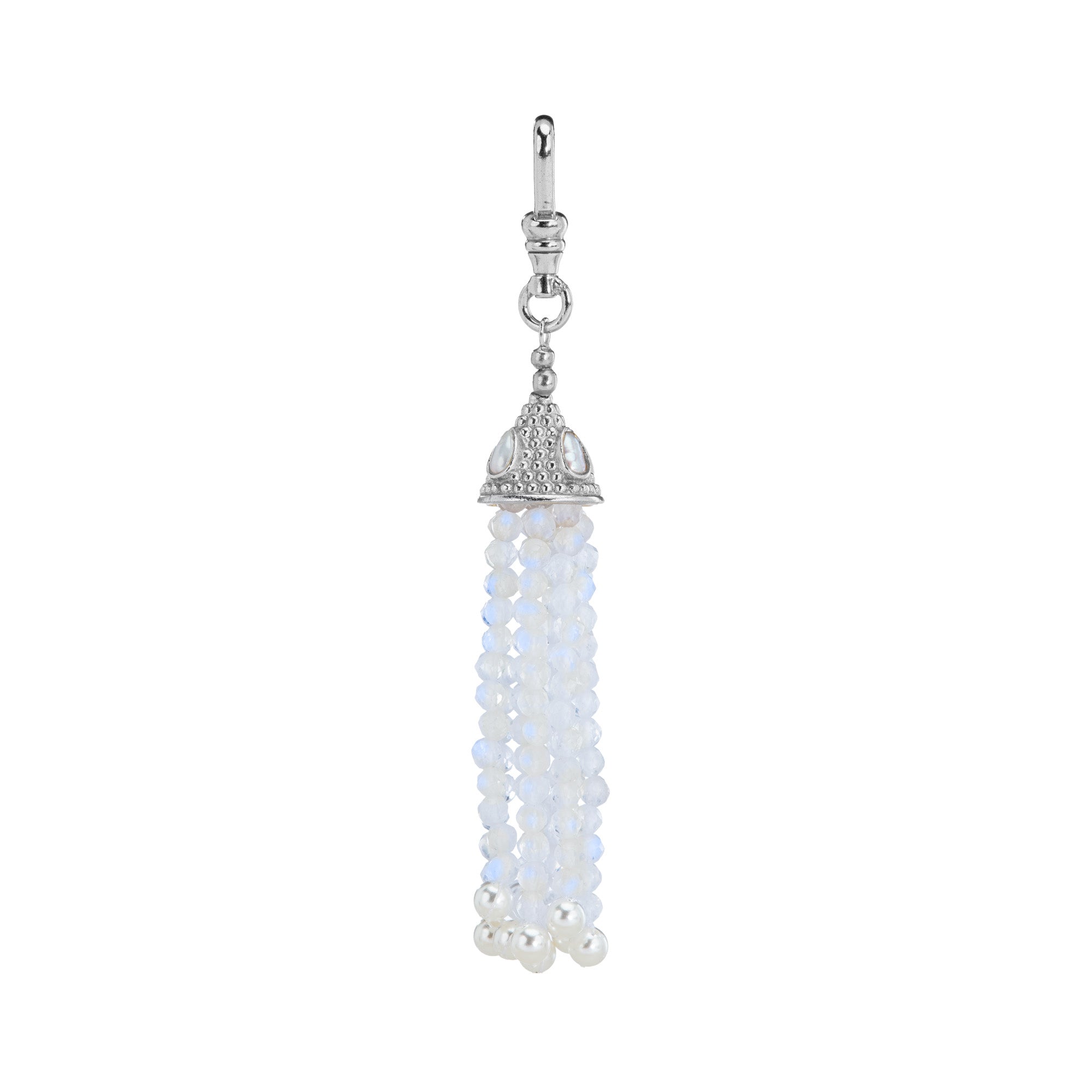 The Odessa: Rainbow Moonstone Tassel Charm