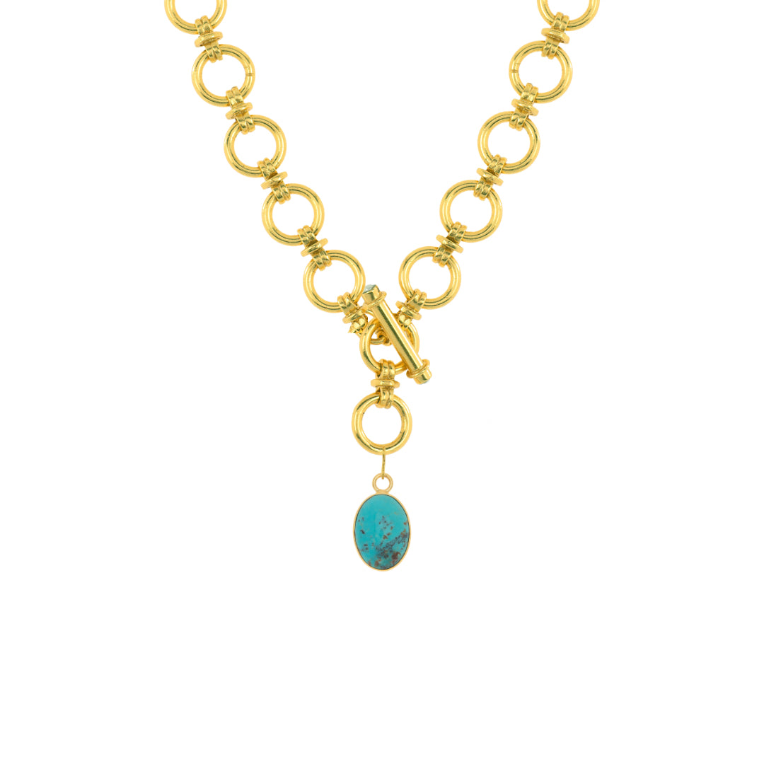 One Of A Kind Charm: Medium Oval Turquoise