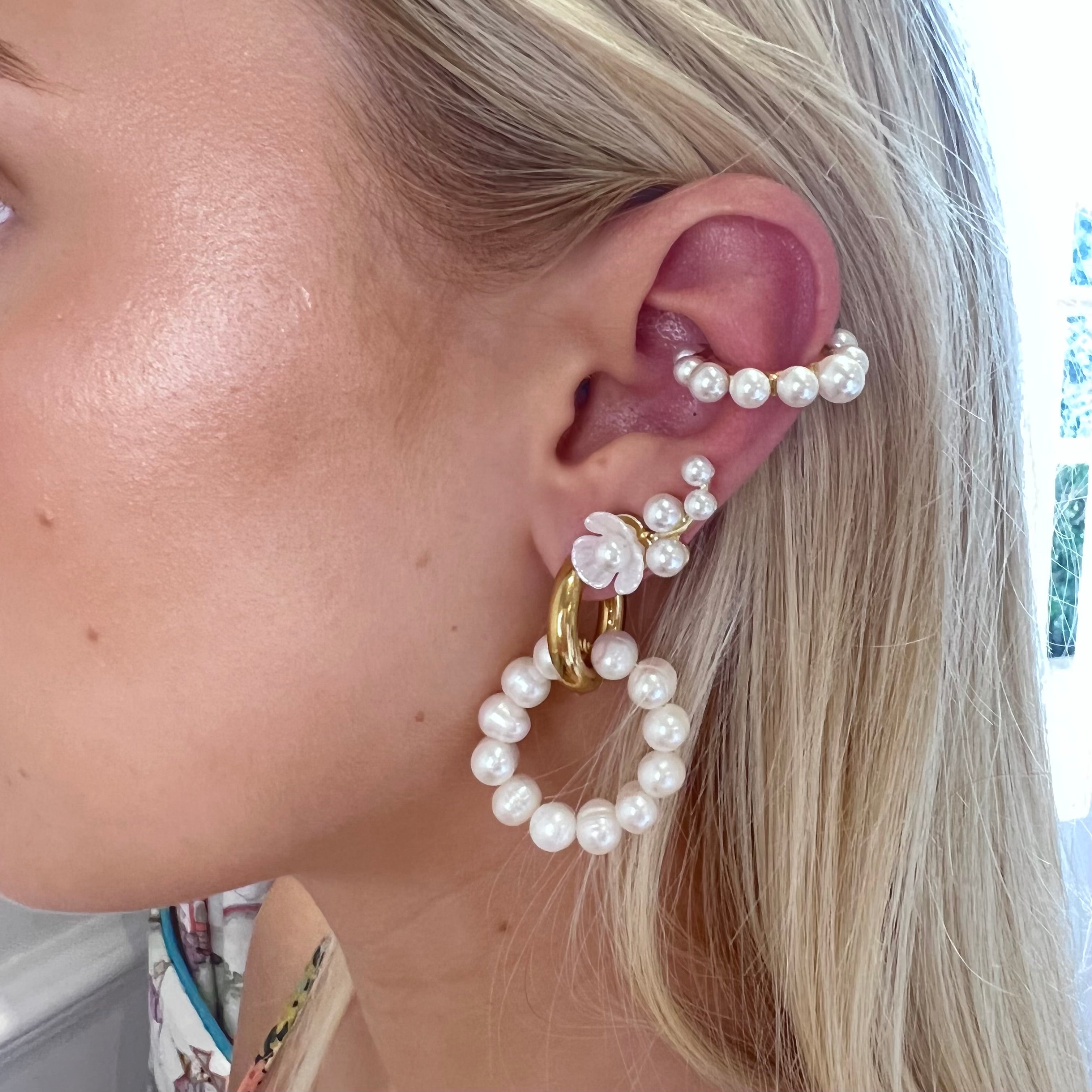 5 for 60% Off - Graduated Pearl Statement Ear Cuff: The Caitlyn