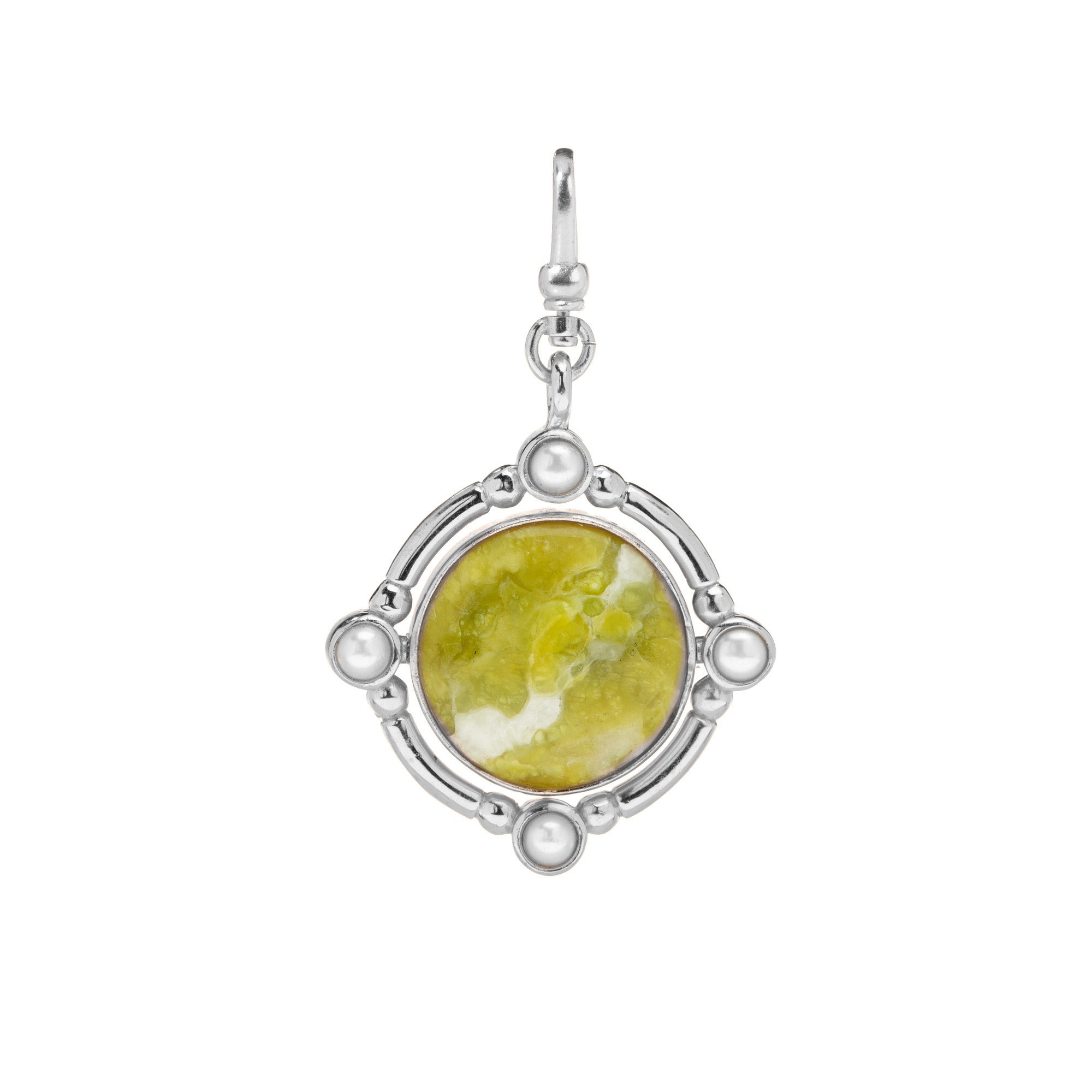 The Odette: Lizardite & Amazonite 4-in-1 Reversible/Flippable Charm