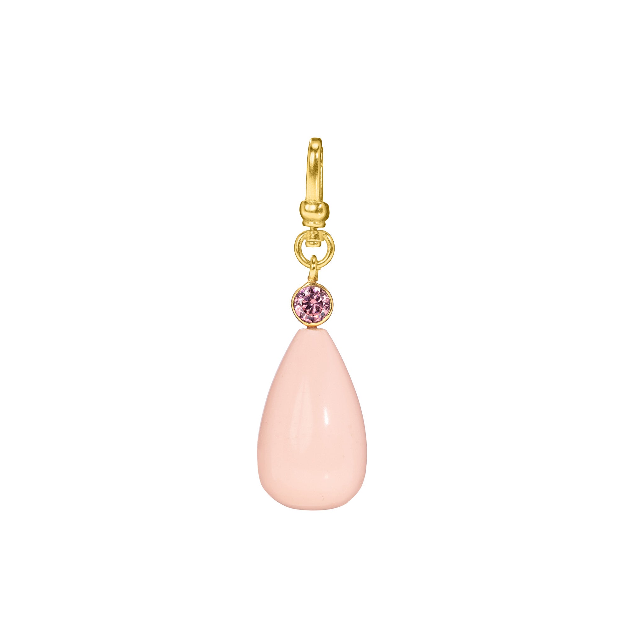 Large Pink & Coral Drop Charm: The Melody