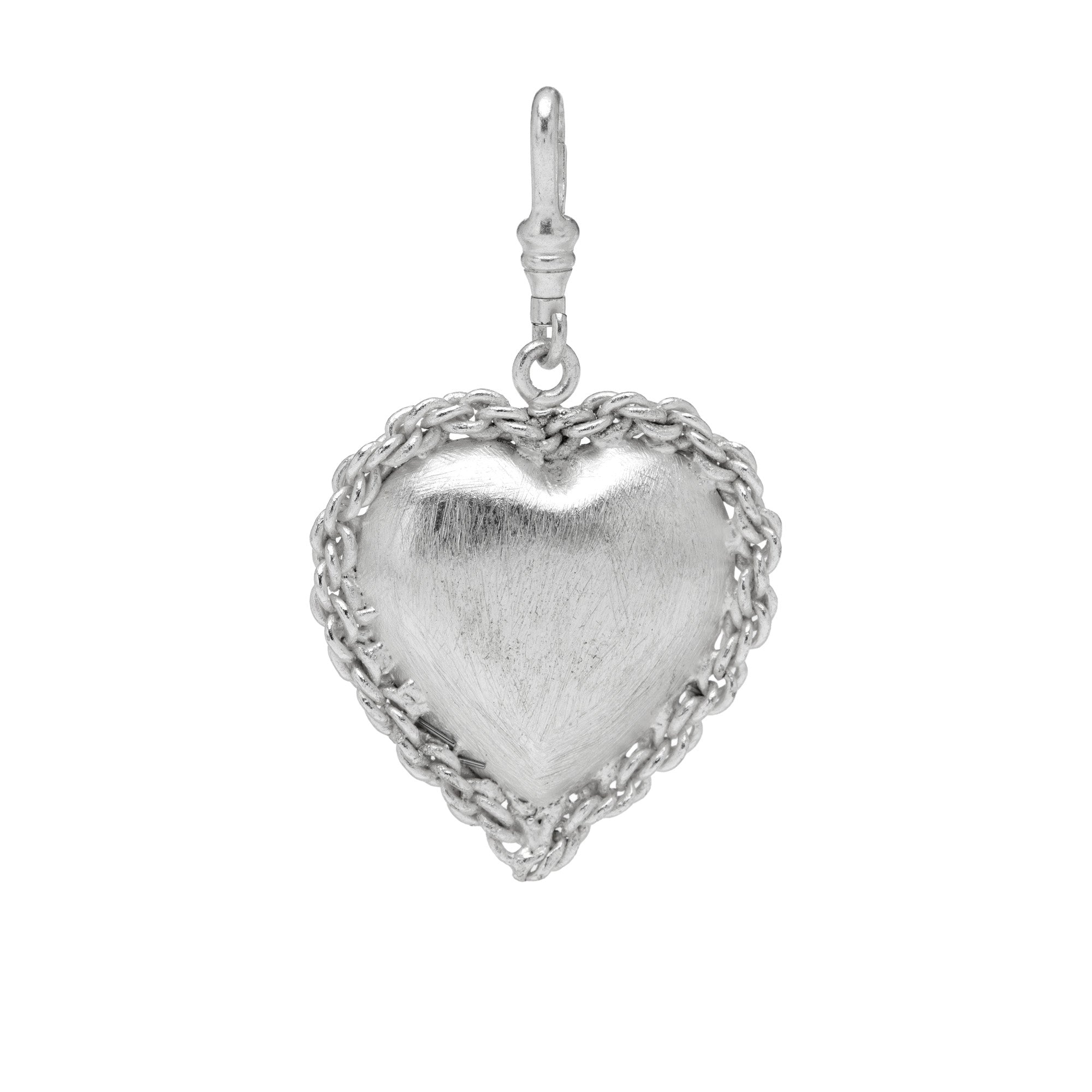 Brushed Puffy Heart With Braid Border