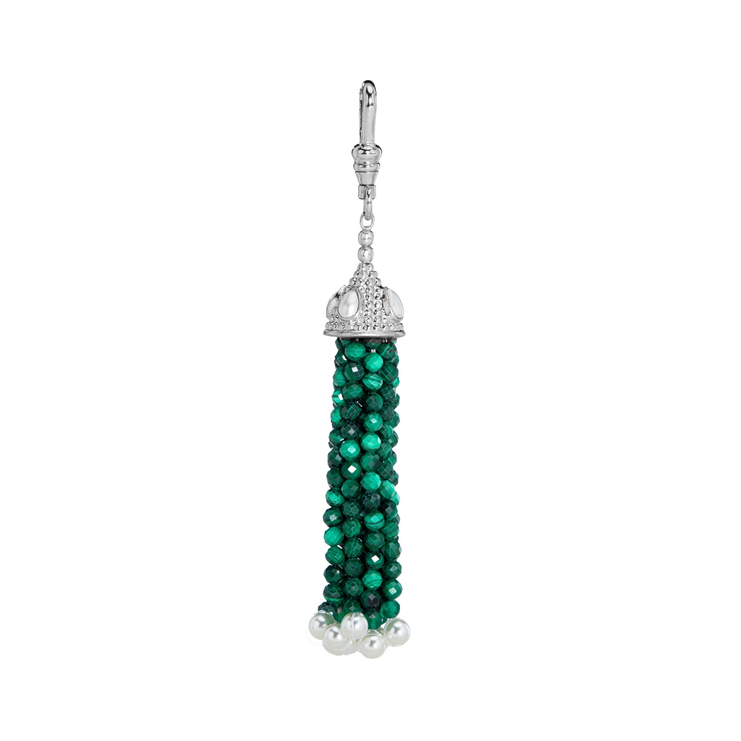 The Odessa: Malachite Tassel Charm