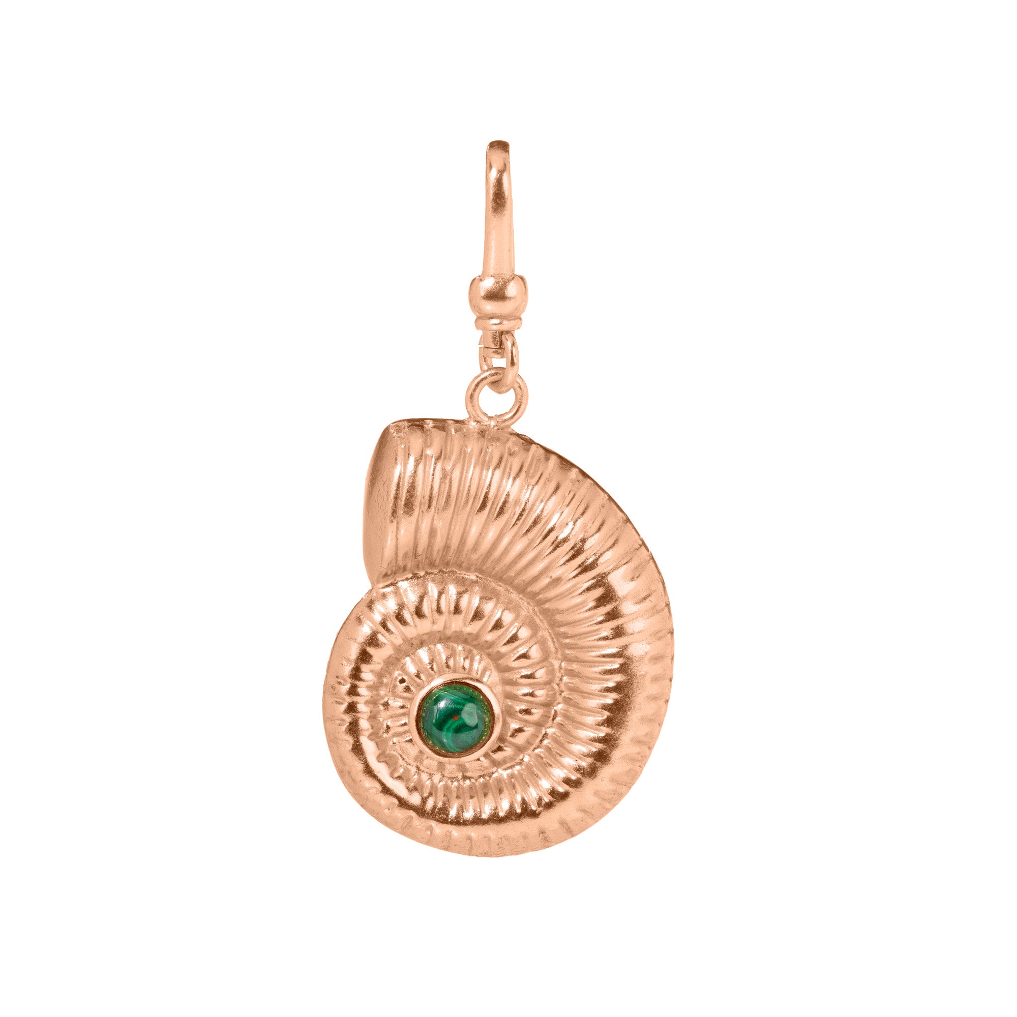 The Aurora: Reversible Ammonite Gold Shell (Malachite & Pearl)