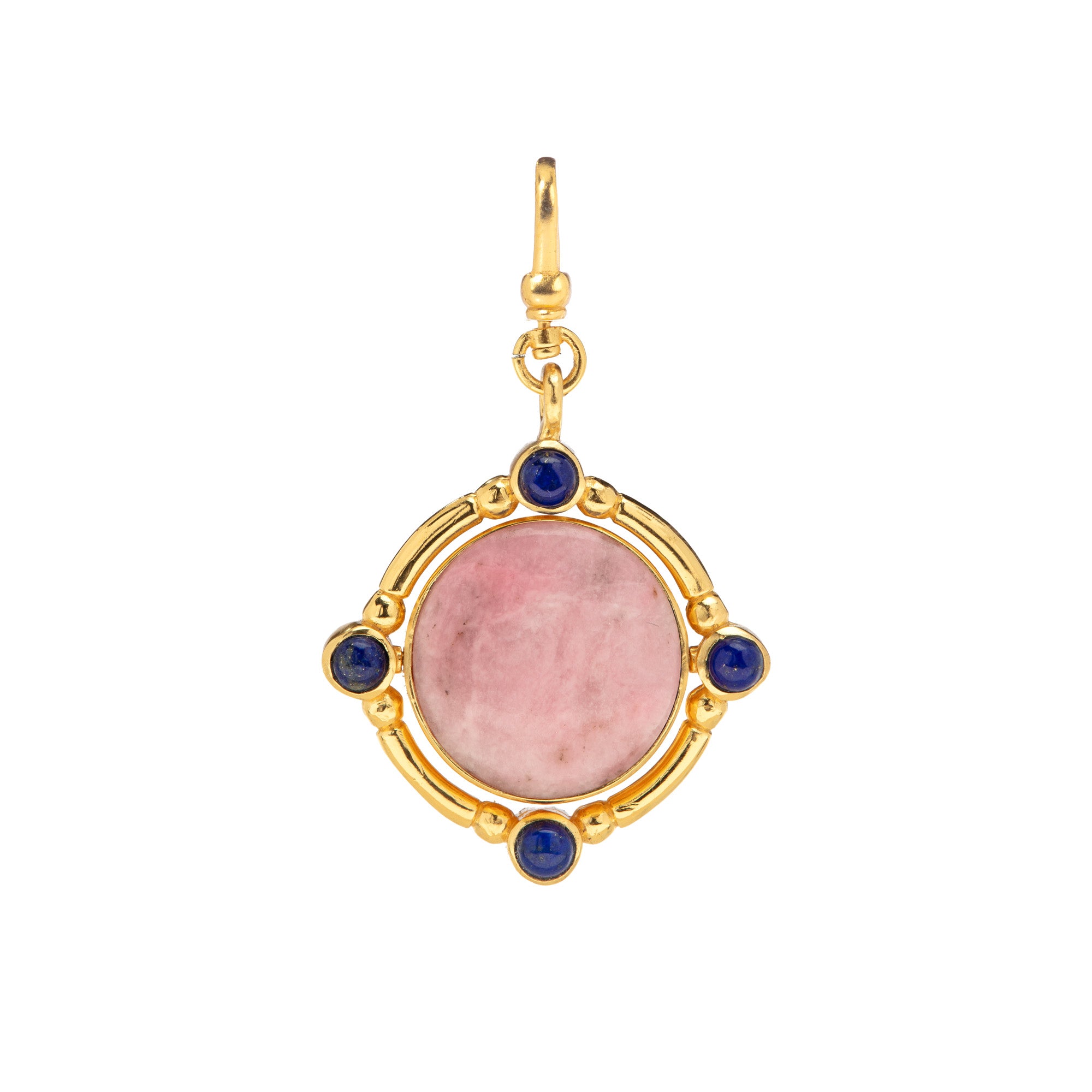 The Odette(Jodette): Pink Opal & Malachite 4-in-1 Reversible/Flippable Charm
