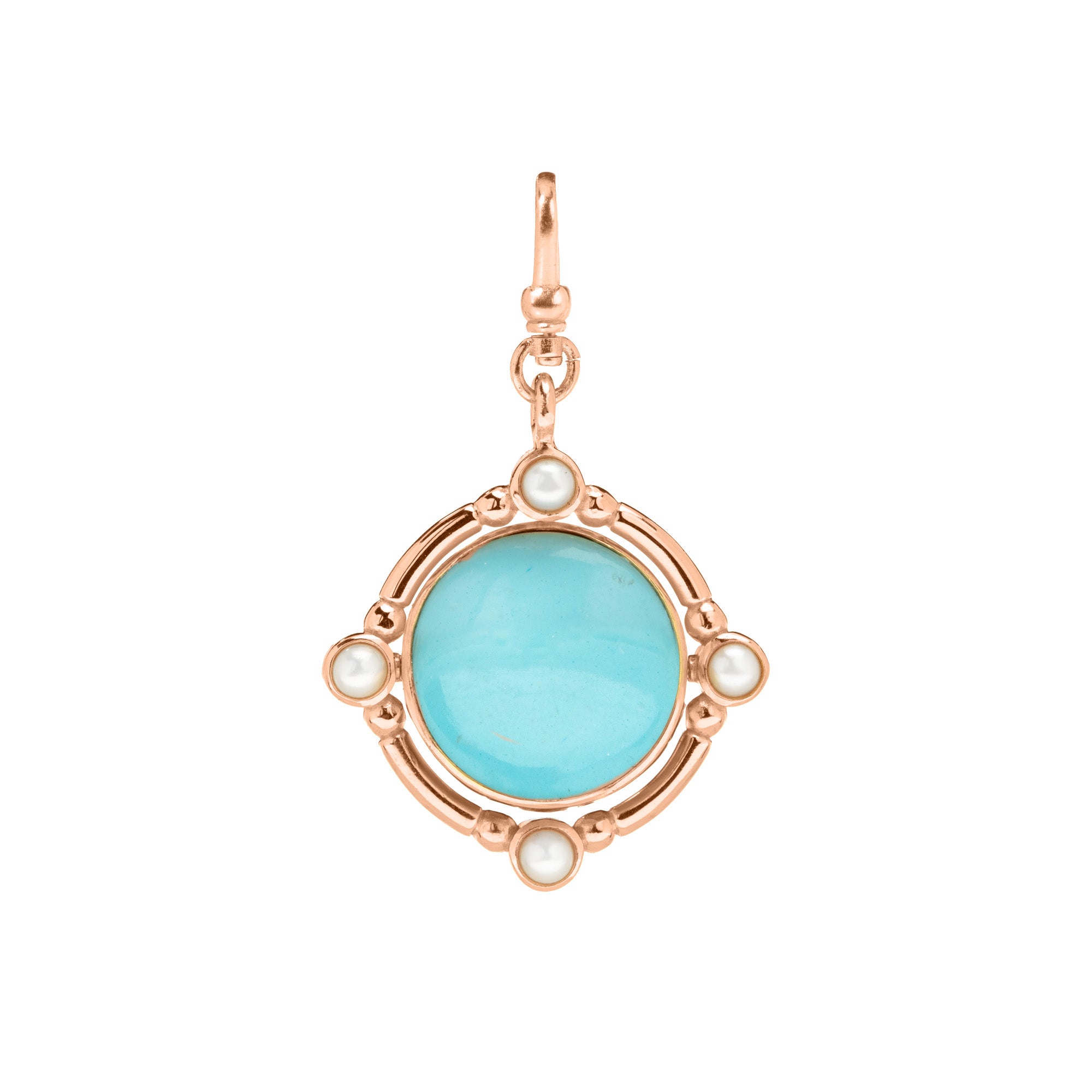 The Odette: Turquoise & Compressed Stone  4-in-1 Reversible/Flippable Charm