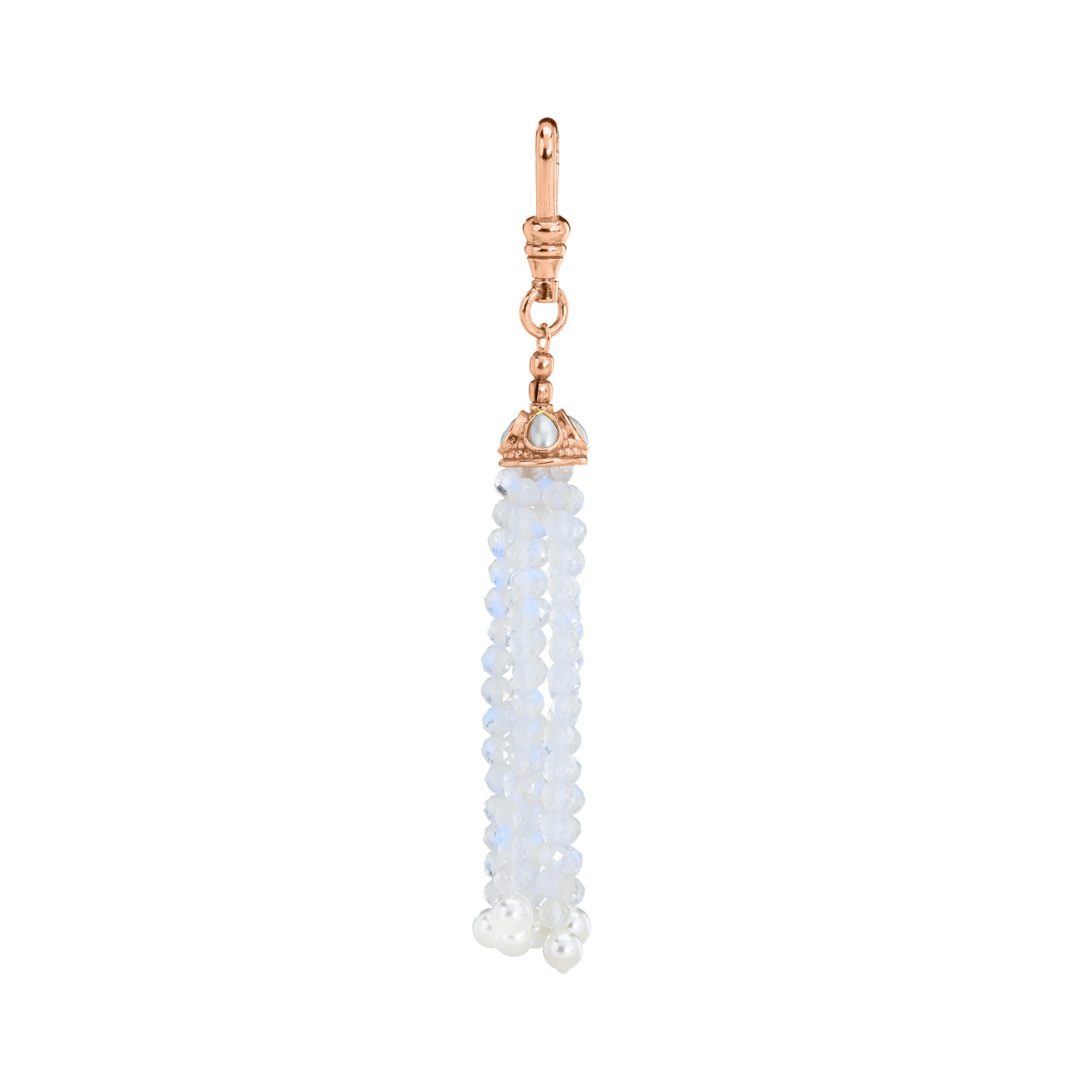 The Odessa: Rainbow Moonstone Tassel Charm