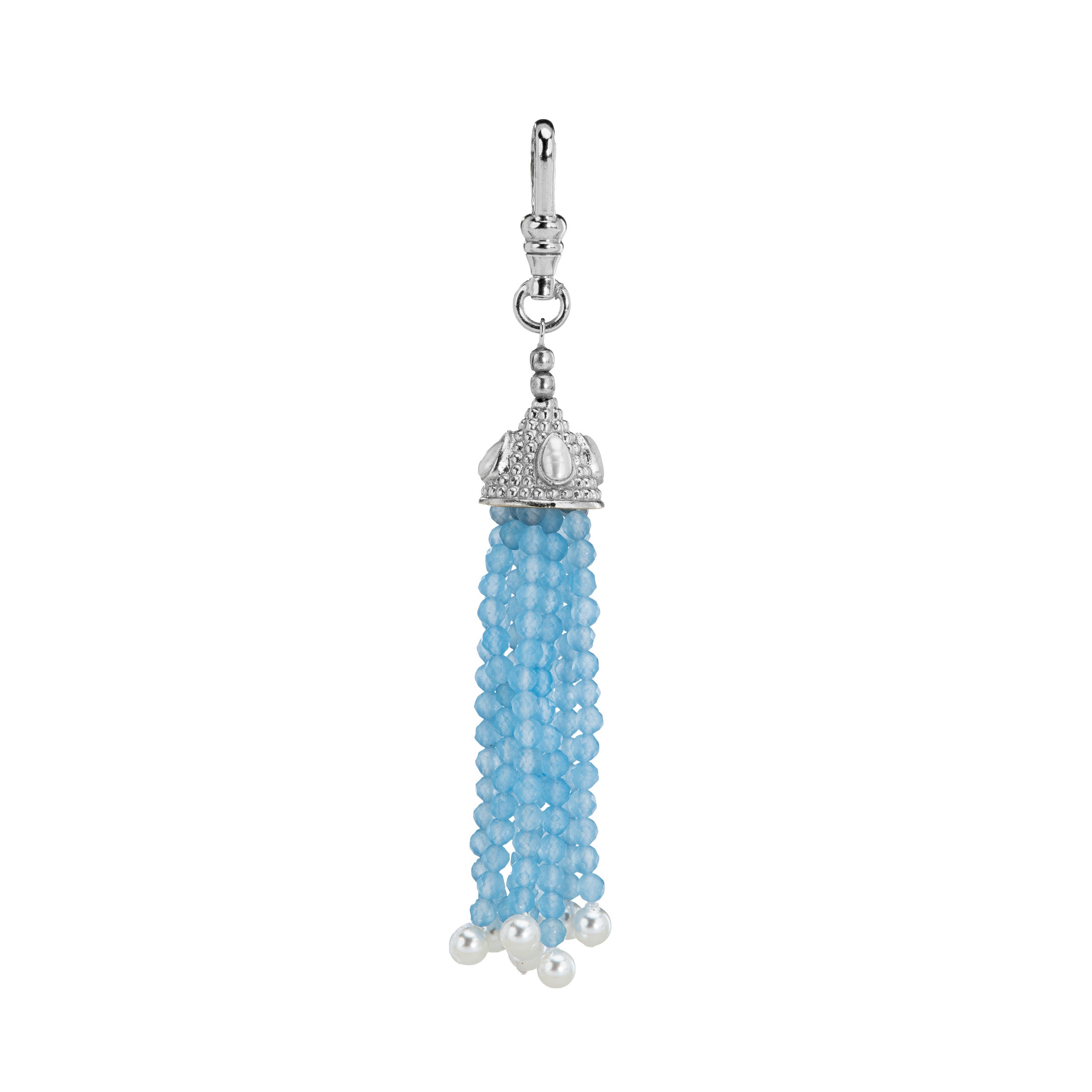 The Odessa: Blue Lace Agate Tassel Charm