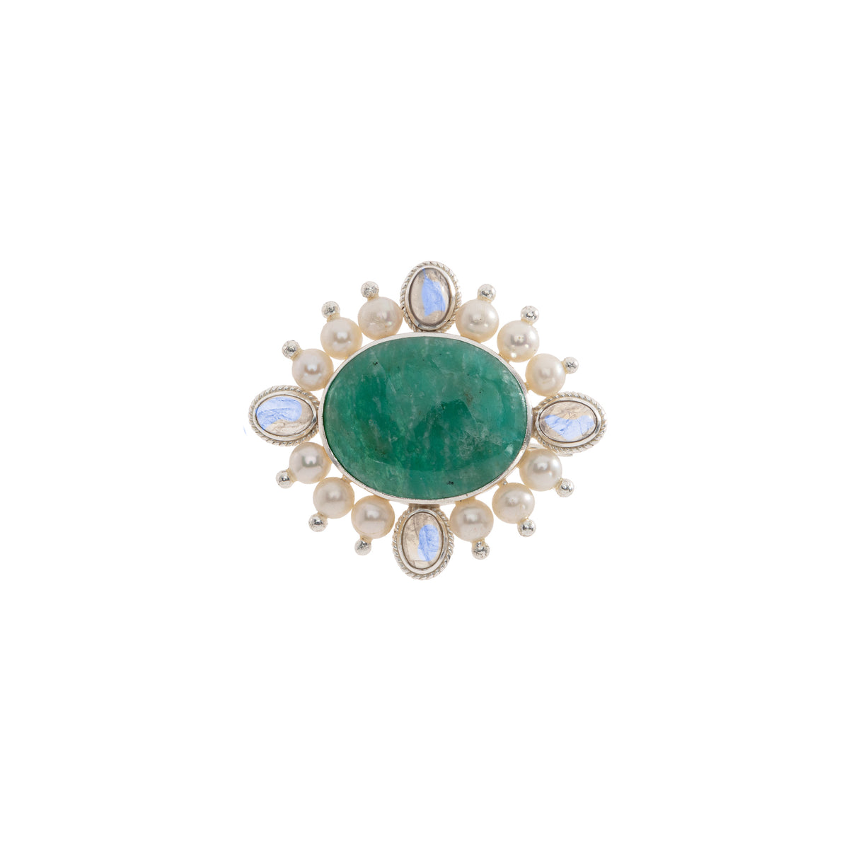 Gemstone and Pearl Brooch + Clip + Charm: The Celeste