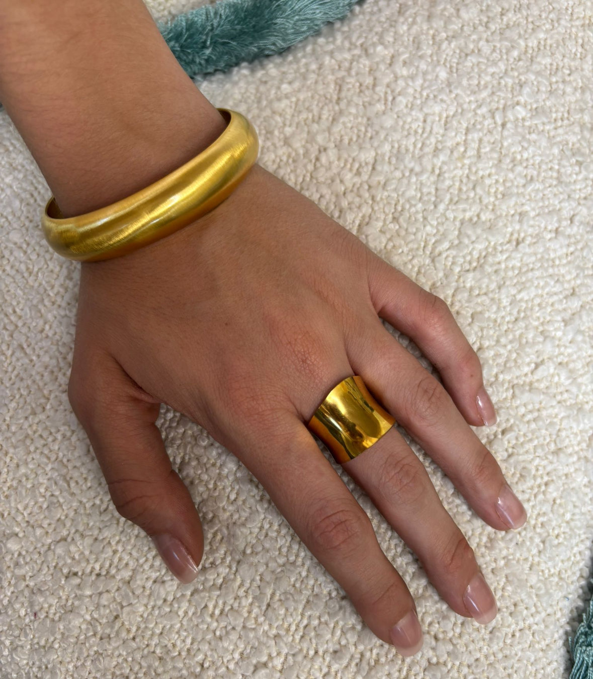 5 for 60% Off - Thick Gold Adjustable Ring: The Marissa
