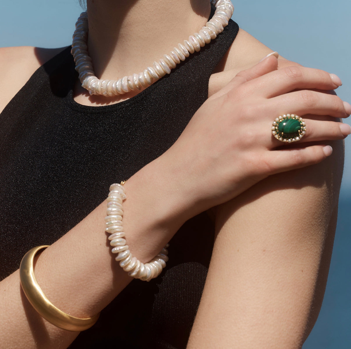 The Caroline: Freshwater Pearl Cocktail Ring
