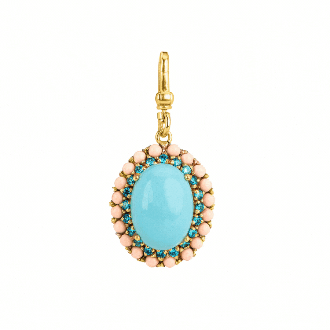 Gemstone Oval Charm: The Catherine