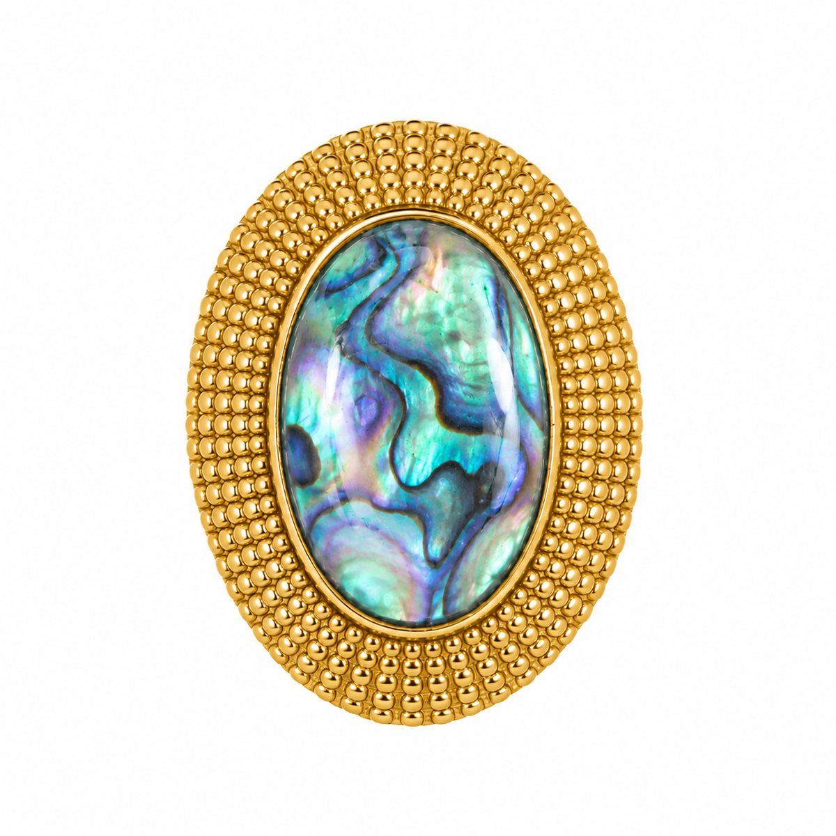 Large Oval Perlemoen/Abalone Ring: The Cleopatra