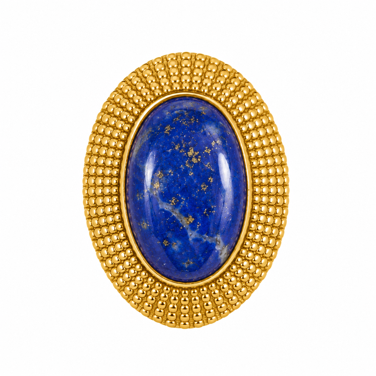 Large Oval Lapis Lazuli Ring: The Cleopatra