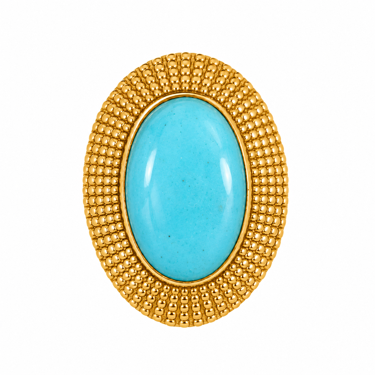 Large Oval Turquoise Ring: The Cleopatra