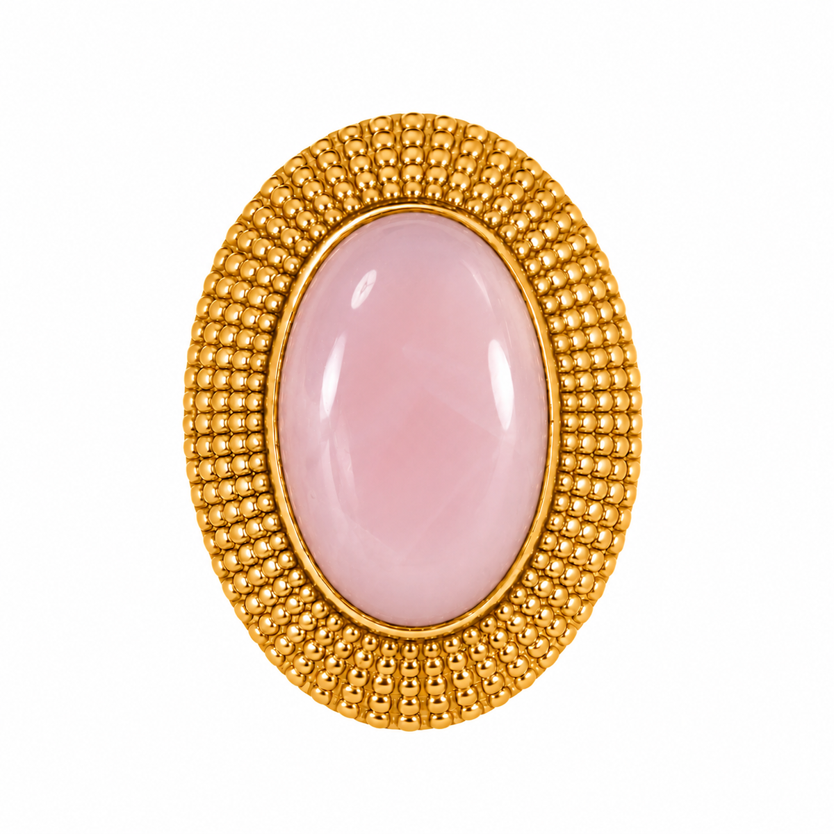 Large Oval Pink Opal Ring: The Cleopatra
