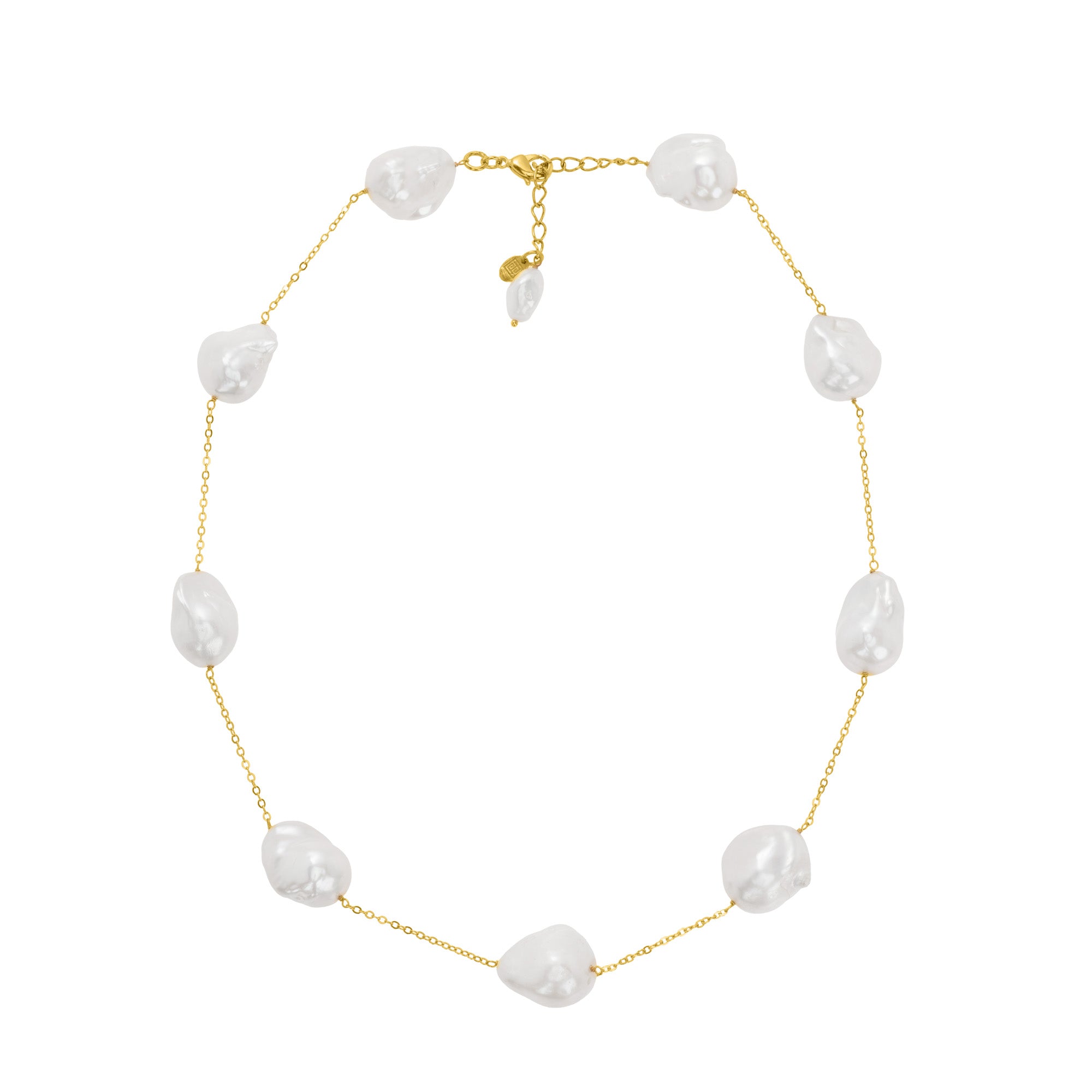 Baroque Pearl & Chain Necklace: The Audrey