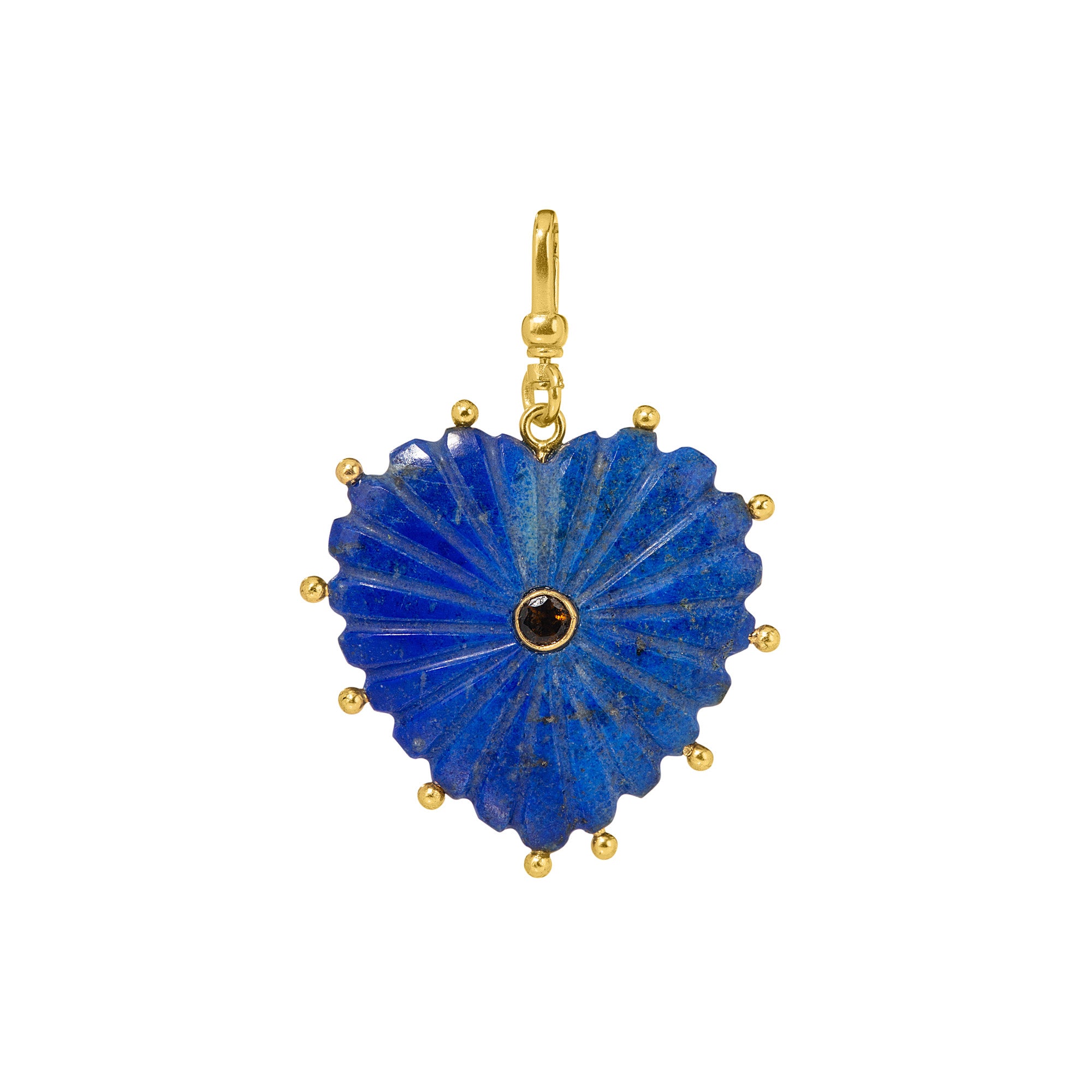 Reversible Carved Lapis Lazuli Heart: The Mabel