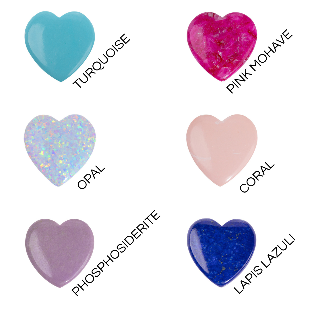 Large Wide Heart Reversible Charms