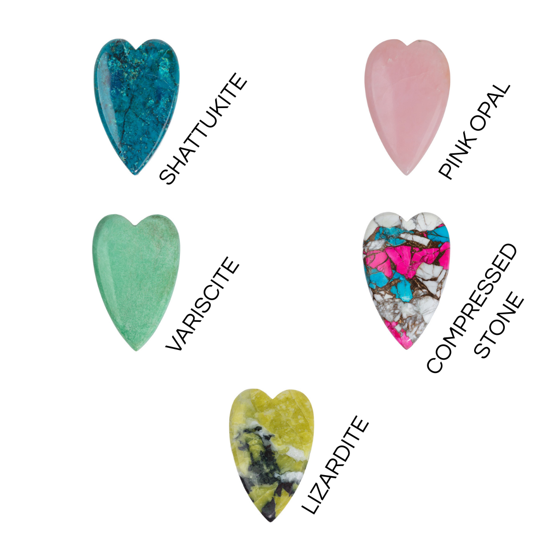 Large Elongated Heart Reversible Charms