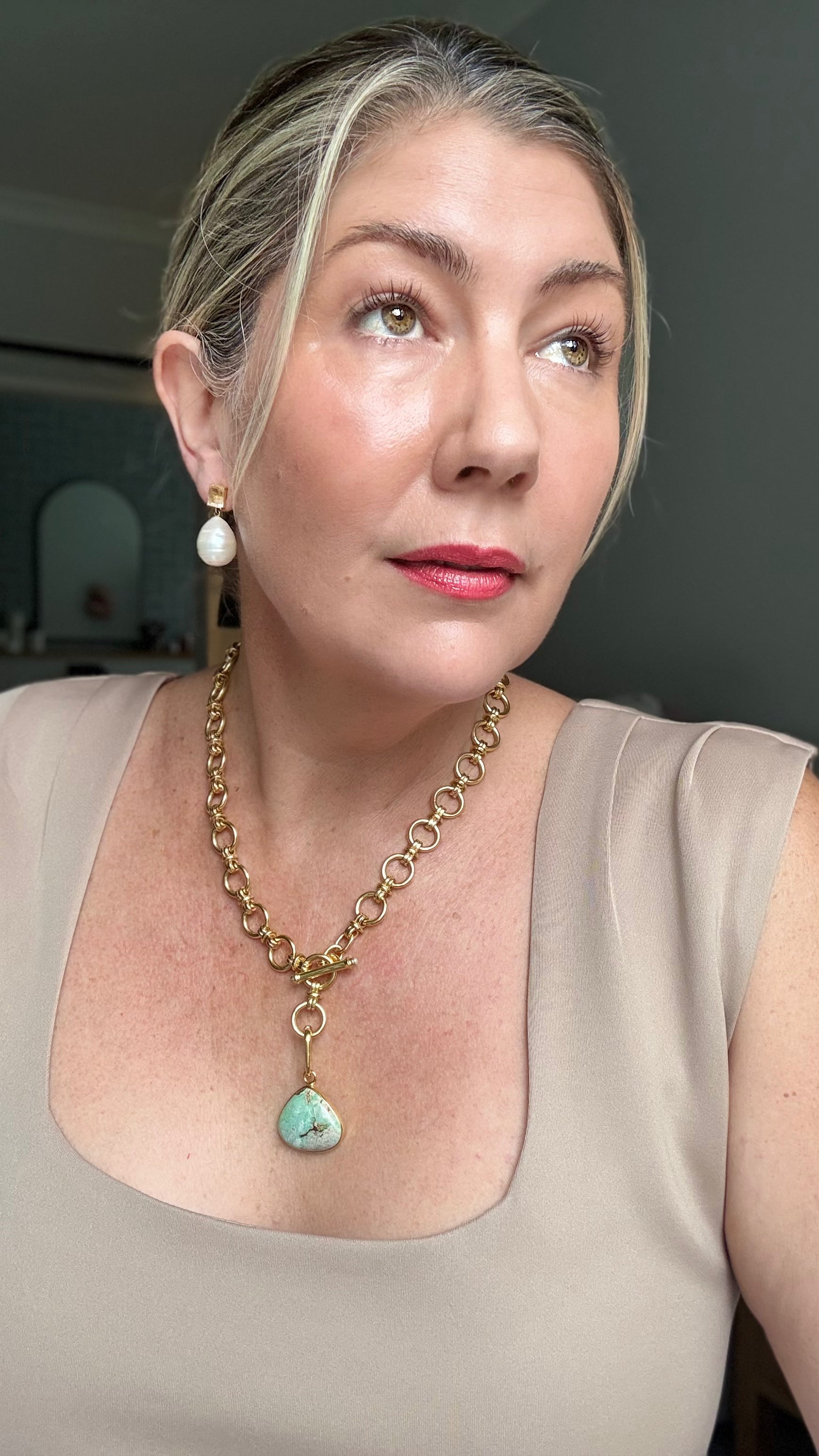 One Of A Kind Charm: Pear Variscite