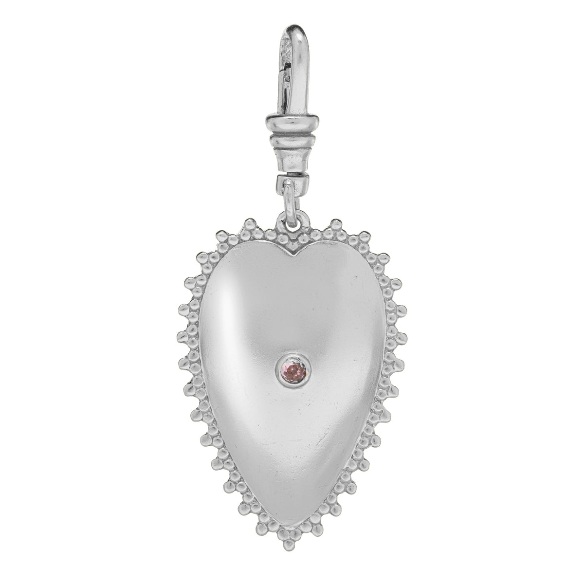 Large Elongated Opal Sunburst Reversible Puffy Heart Charm: The Kylie
