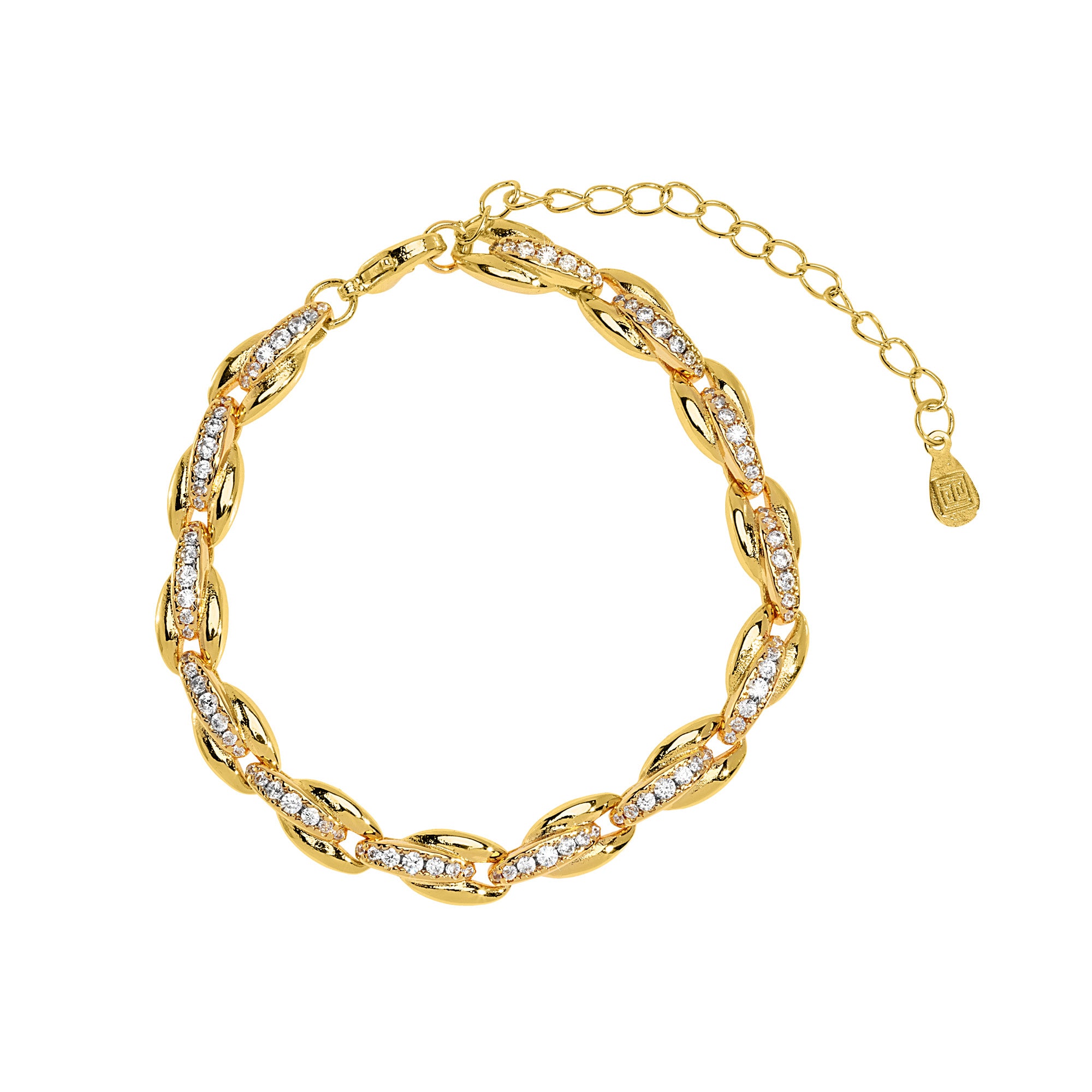 18k Gold Vermeil White Topaz Tennis Bracelet: The Frieda