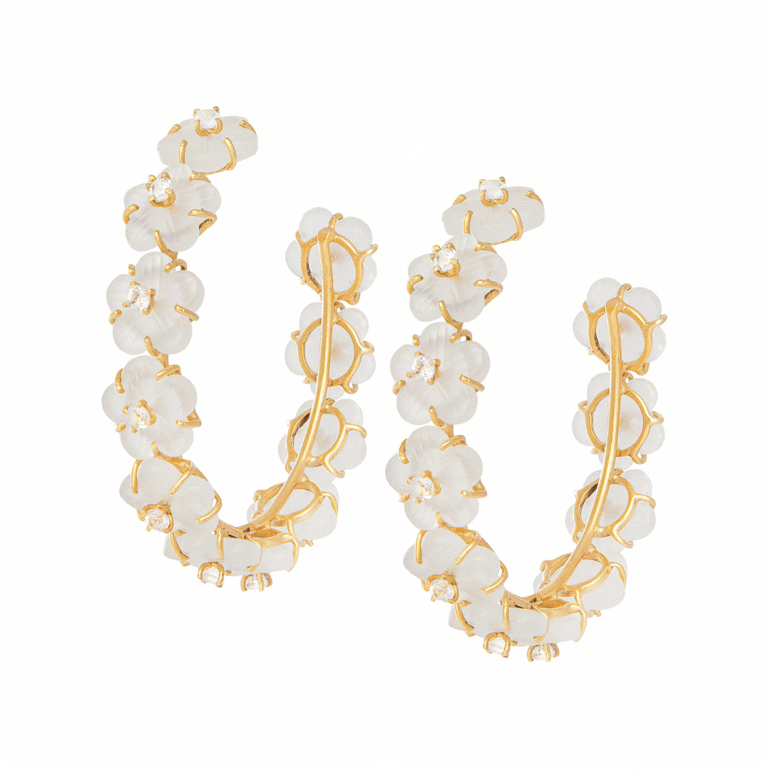 Carved Flower Hoops: The Poppy
